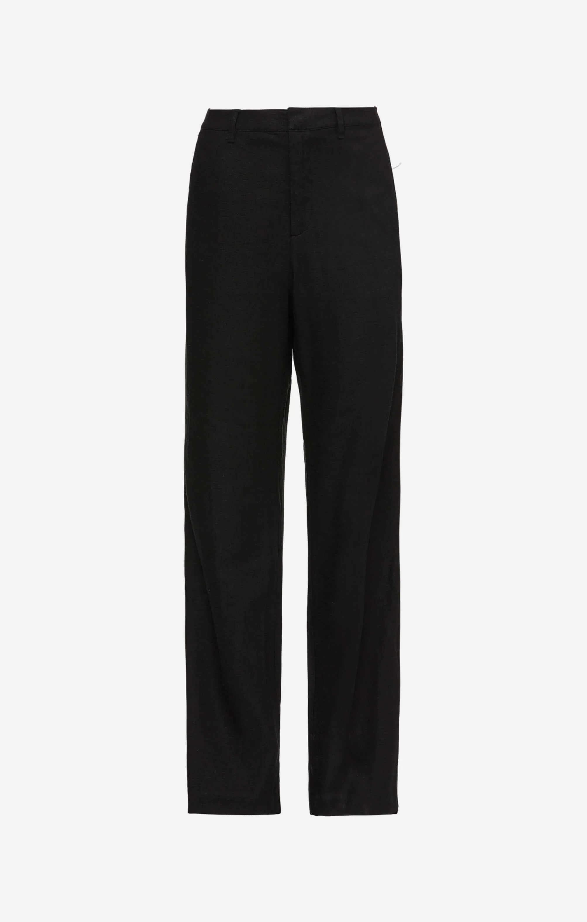 LINEN CLASSIC PANT - BLACK - Image 5
