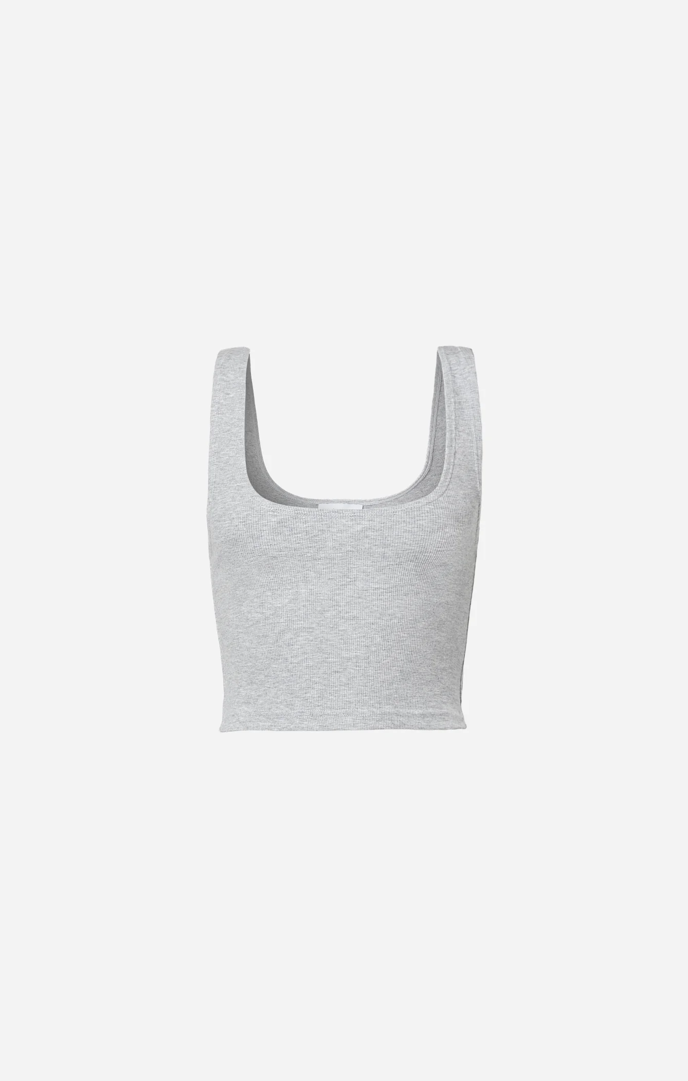 THE LUXE RIB CROP - MID GREY - Image 8