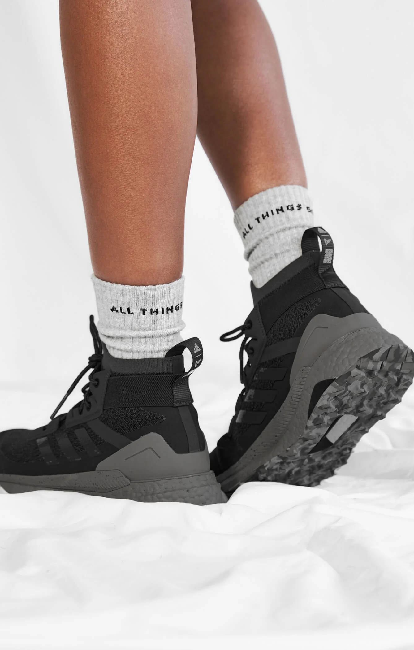 THE A.T.G CREW SOCK 3 PACK - GREY - Image 4