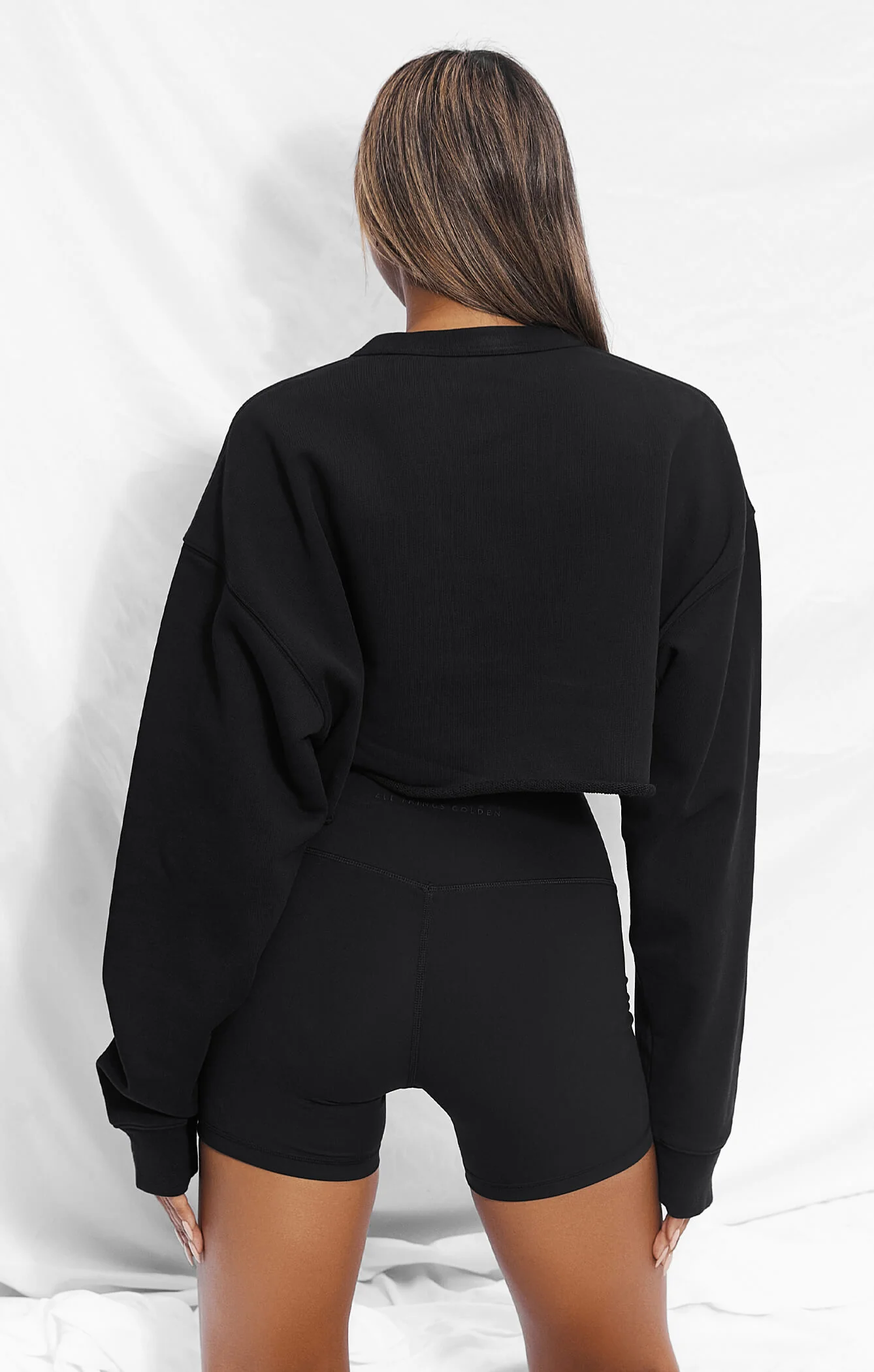 THE SWEAT™ CROPPED CREW - BLACK - Image 5