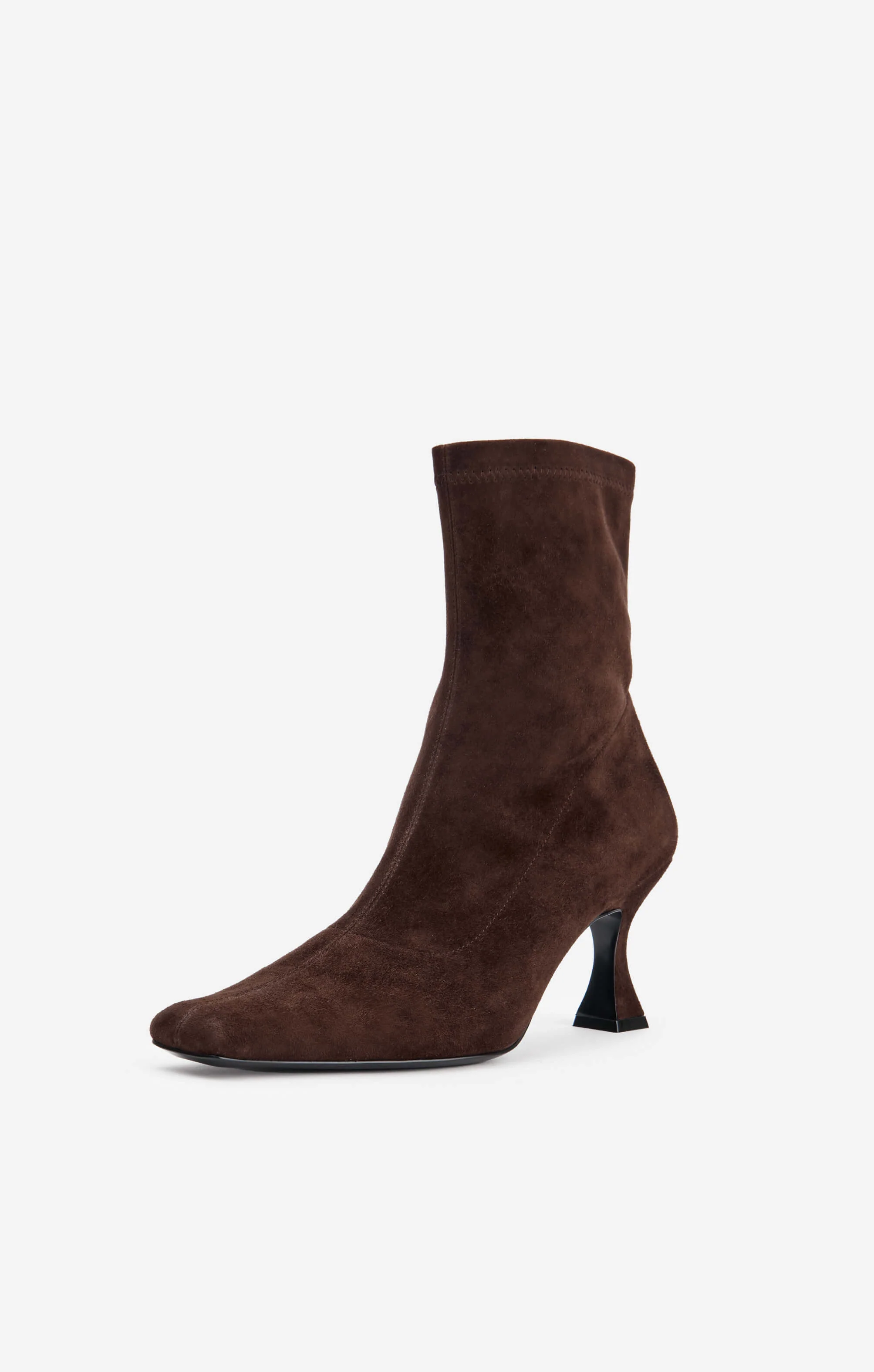THE AMELIA BOOT - CHOC STRETCH SUEDE - Image 2