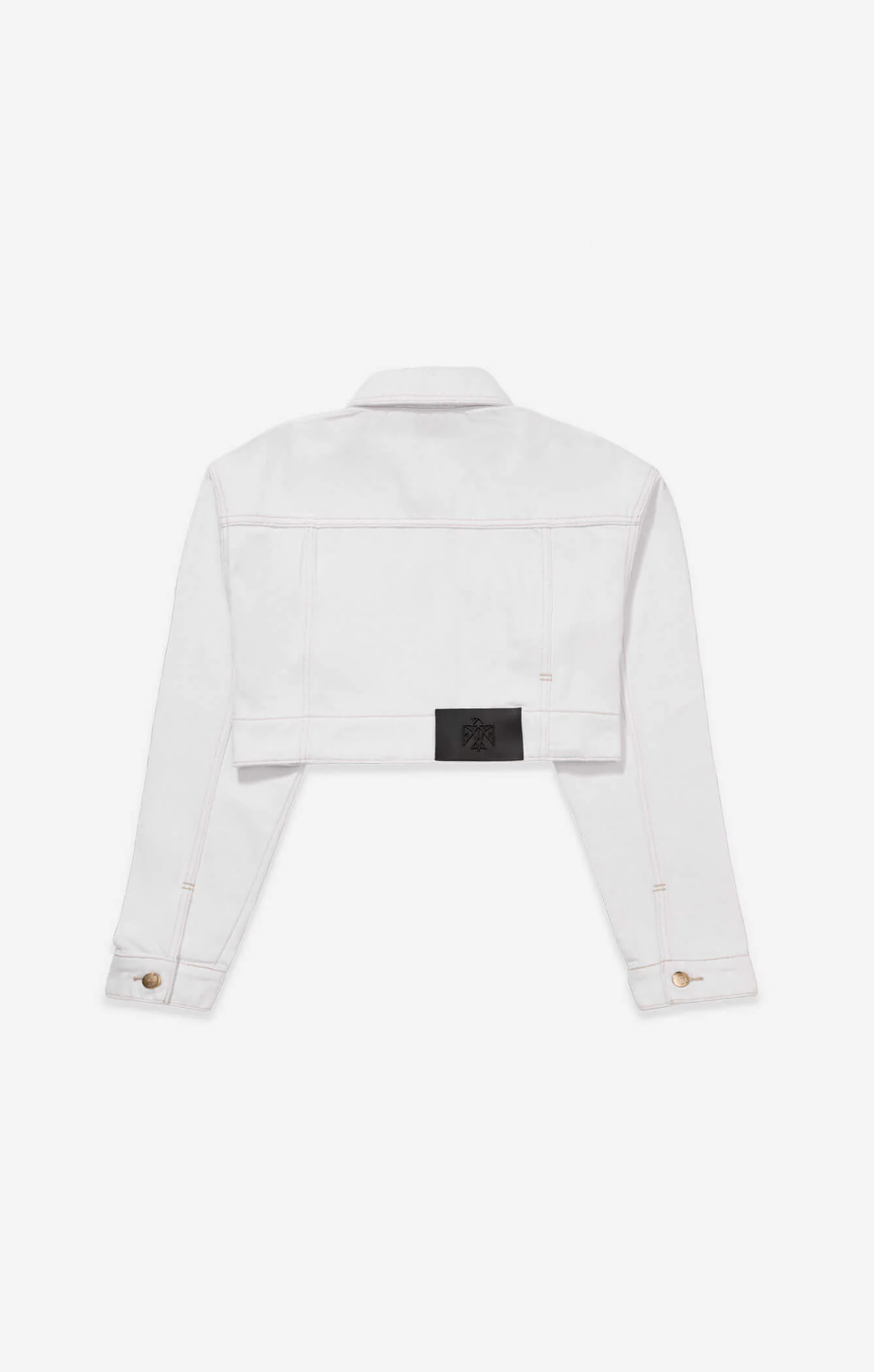 THE BOX CROP DENIM JACKET - CRISP WHITE - Image 7