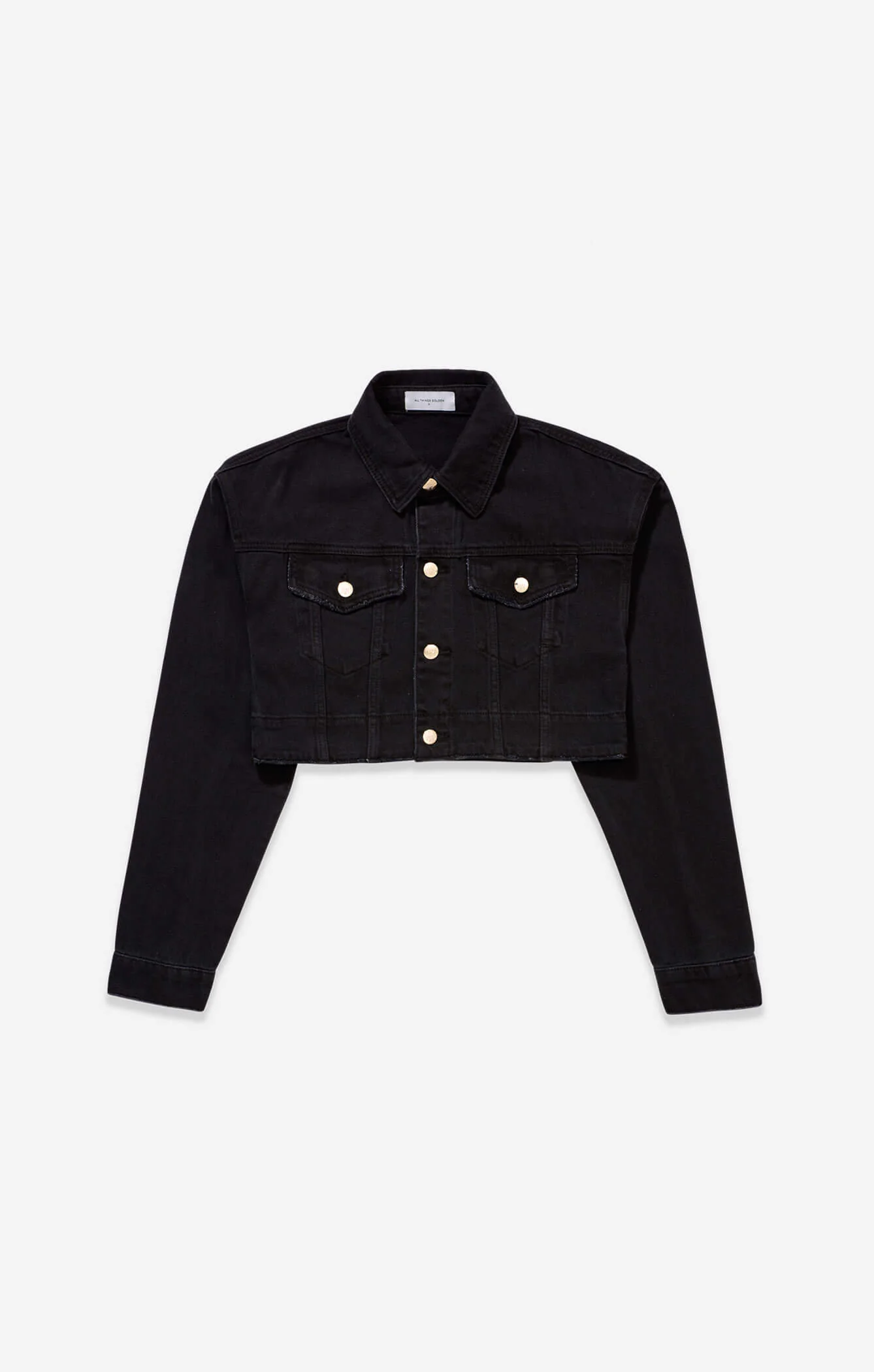 THE BOX CROP DENIM JACKET - WASHED BLACK - Image 6