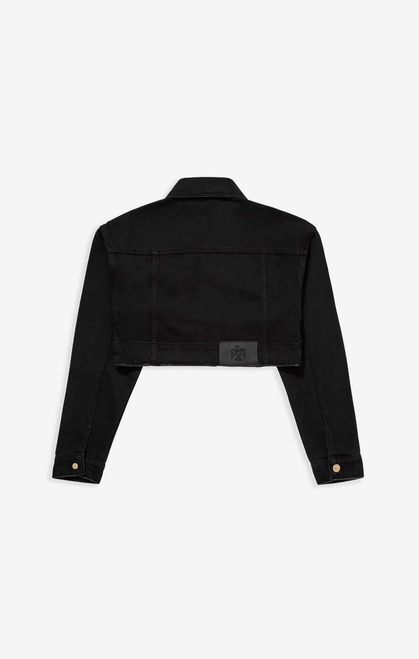 THE BOX CROP DENIM JACKET - WASHED BLACK - Image 7