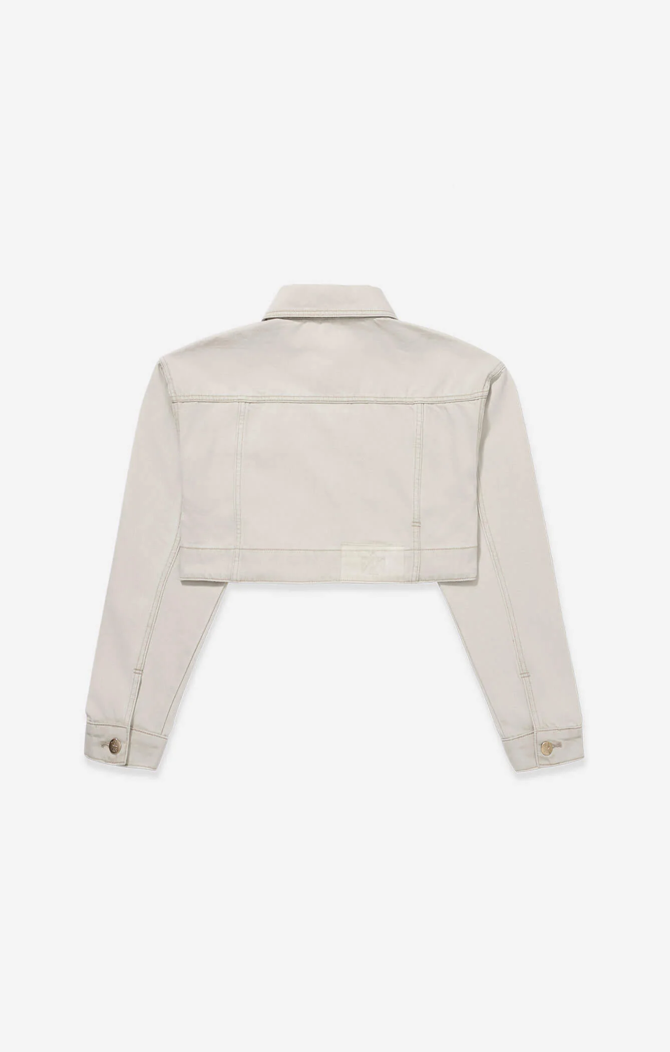 THE BOX CROP DENIM JACKET - WASHED STONE - Image 7
