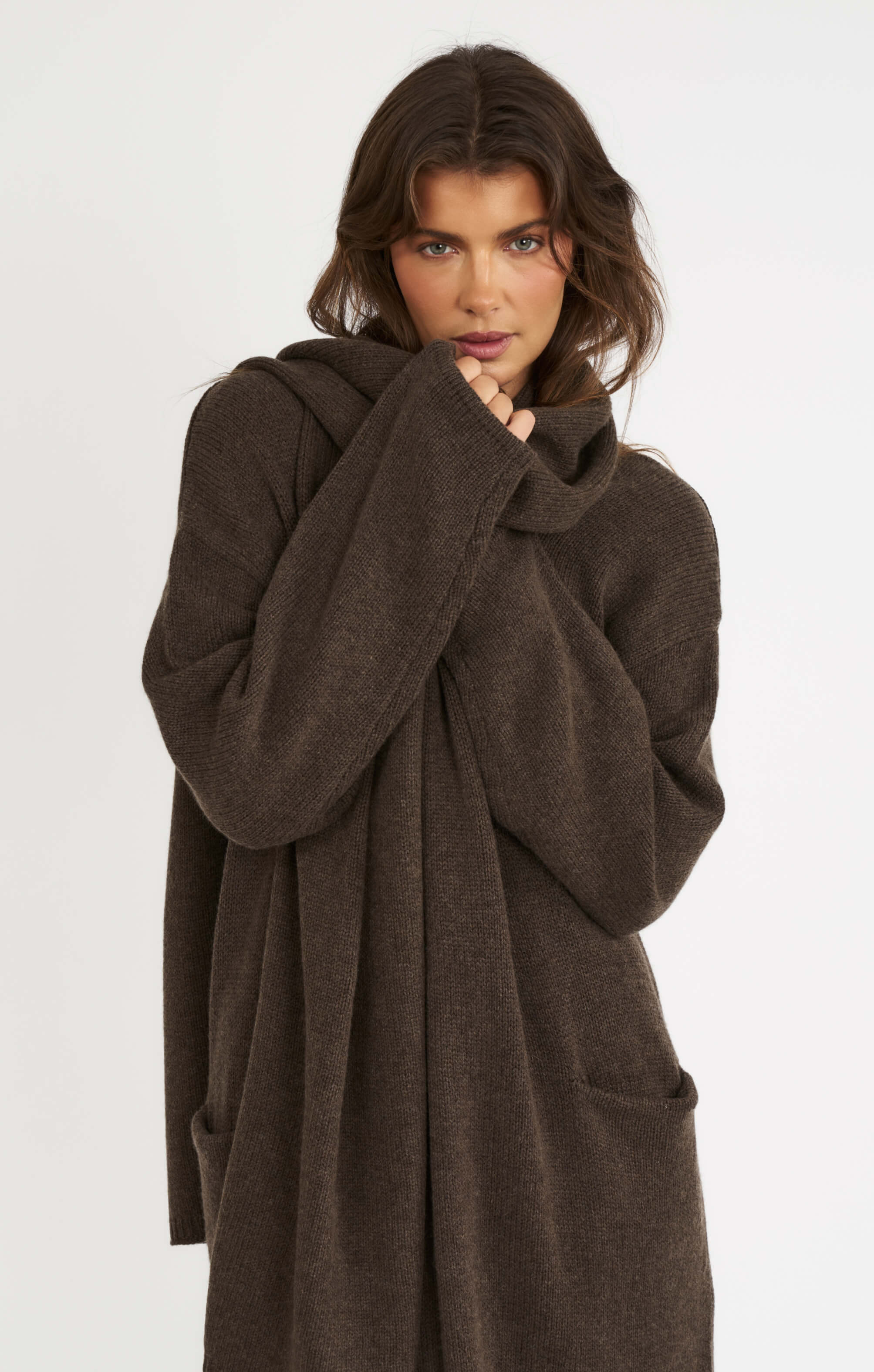 THE CARDIGAN COAT - ESPRESSO MARLE - Image 7