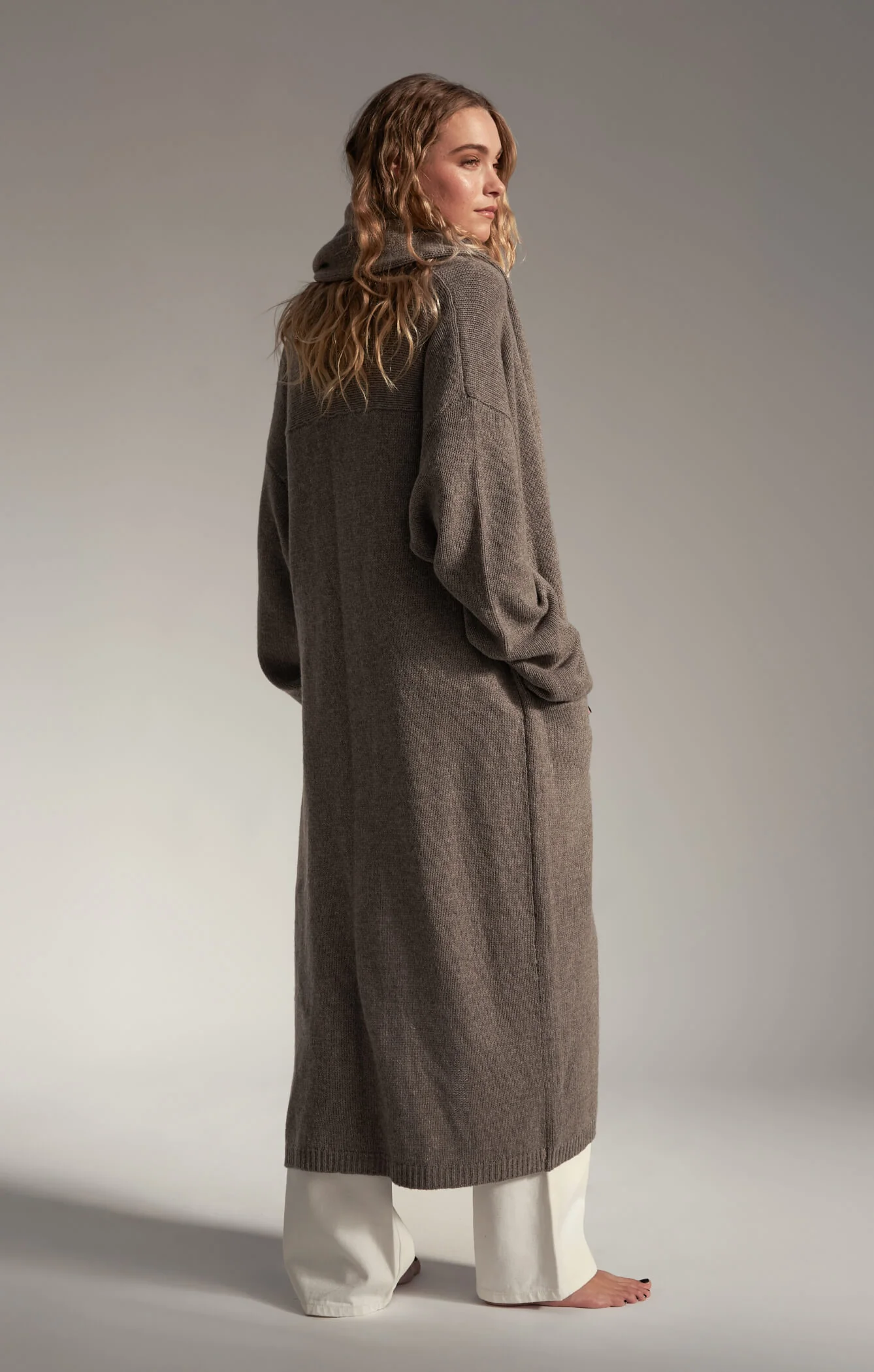 THE CARDIGAN COAT - NEUTRAL MARLE - Image 3