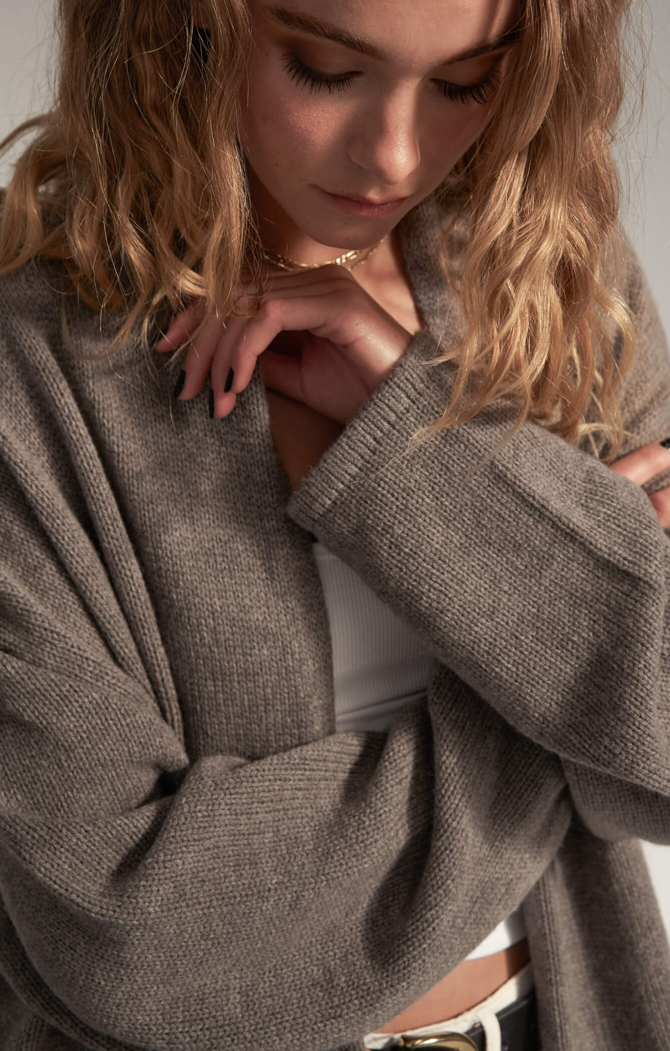 THE CARDIGAN COAT - NEUTRAL MARLE - Image 4