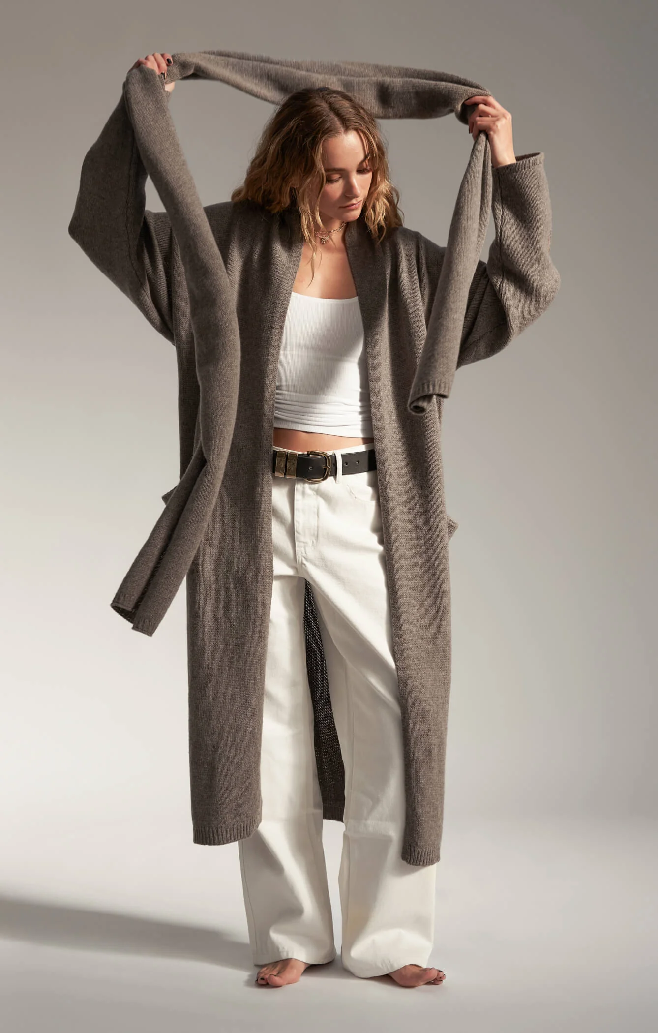 THE CARDIGAN COAT - NEUTRAL MARLE - Image 5