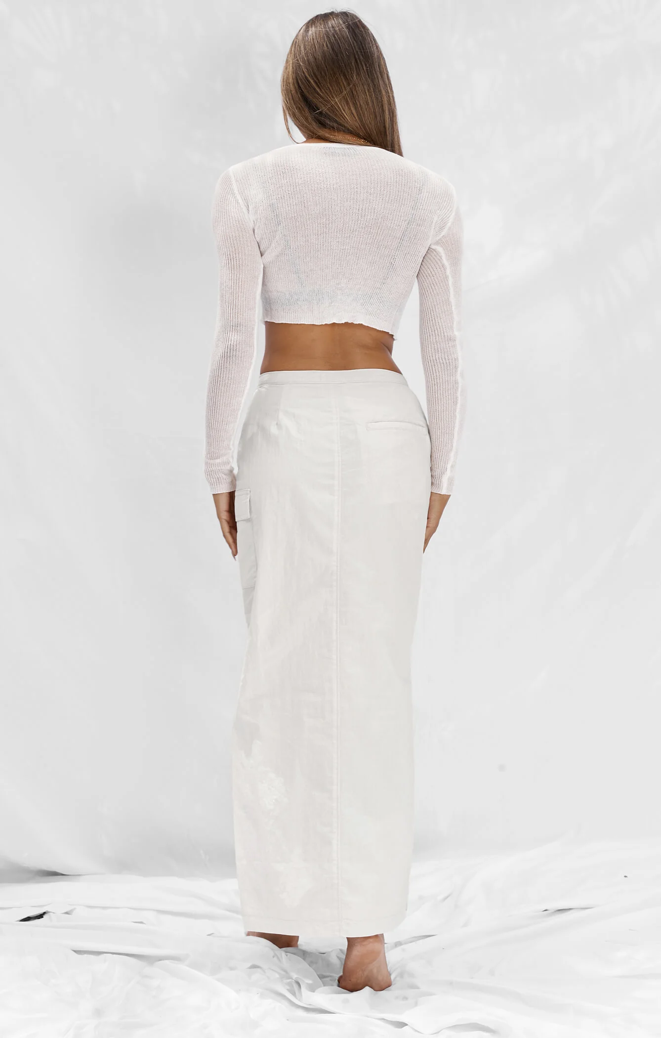 THE CARGO MAXI SKIRT - IVORY - Image 5