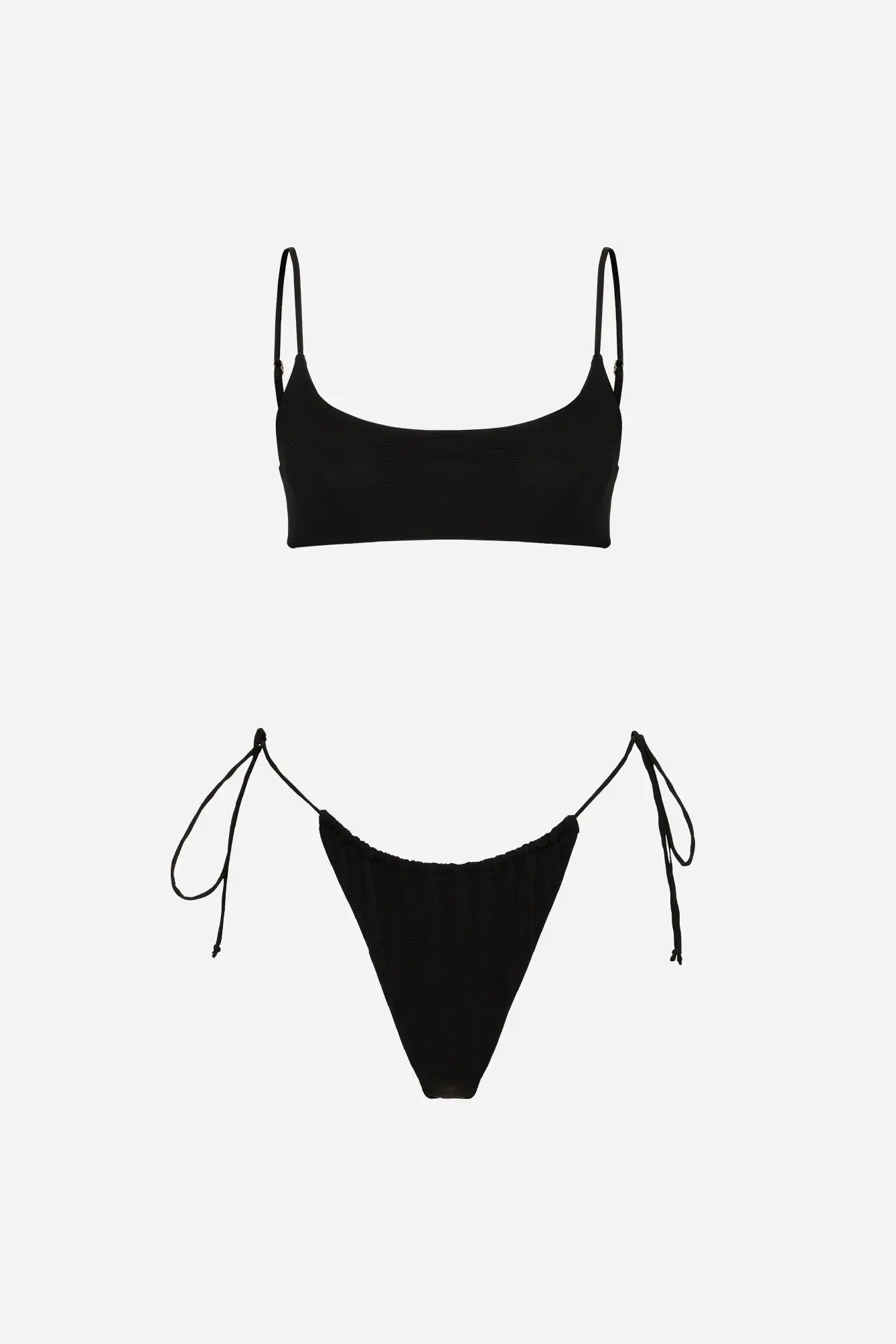 THE CLASSIC SCOOP BIKINI TOP - BLACK MESH - Image 5