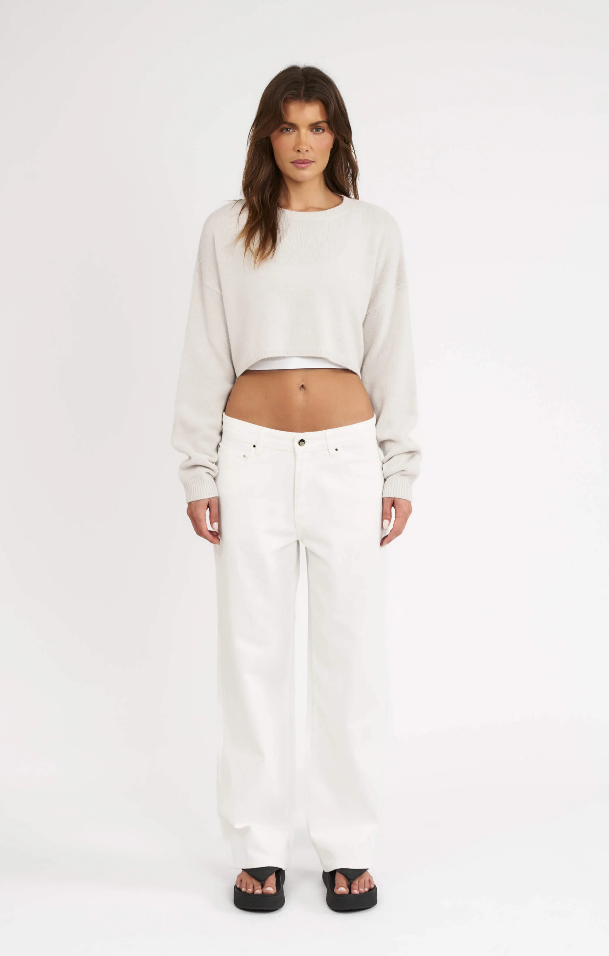 THE CROPPED UNIVERSAL KNIT 2.0 - BONE - Image 6
