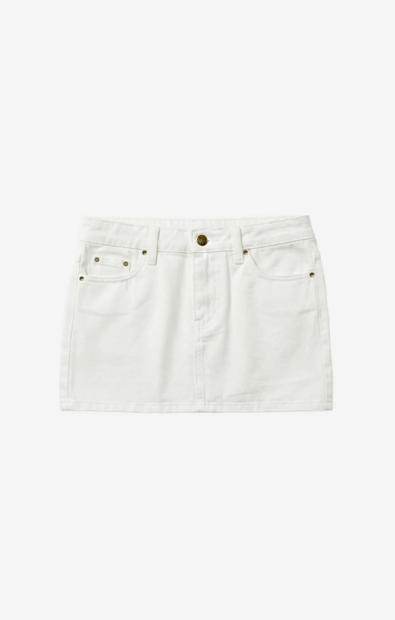 THE DENIM LOW RISE MINI SKIRT - CHALK - Image 7
