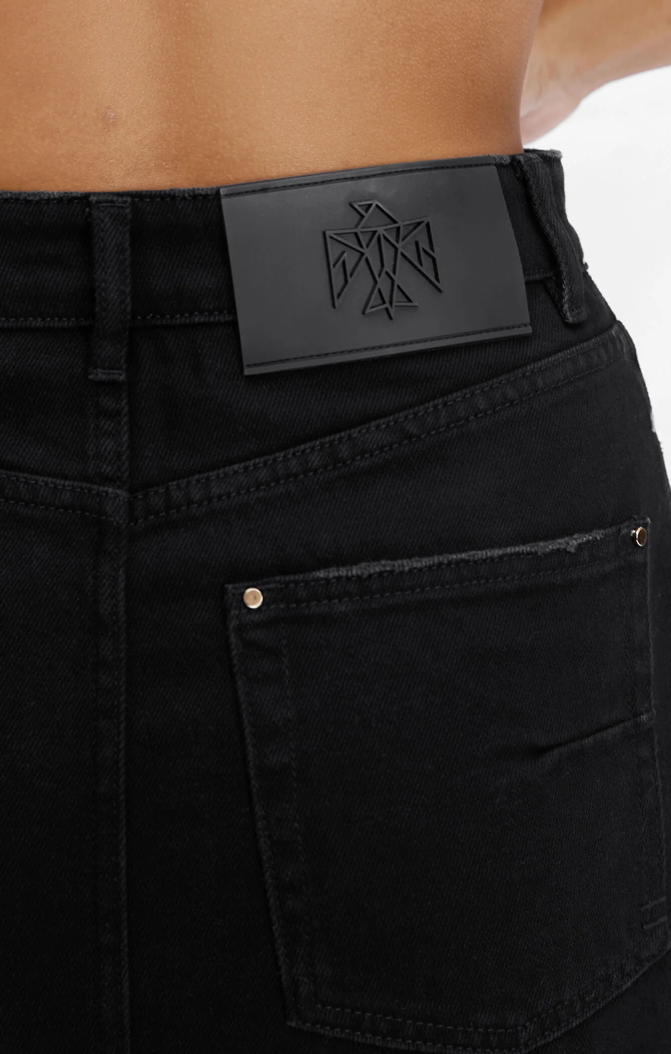 THE DENIM MAXI SKIRT - WASHED BLACK - Image 6