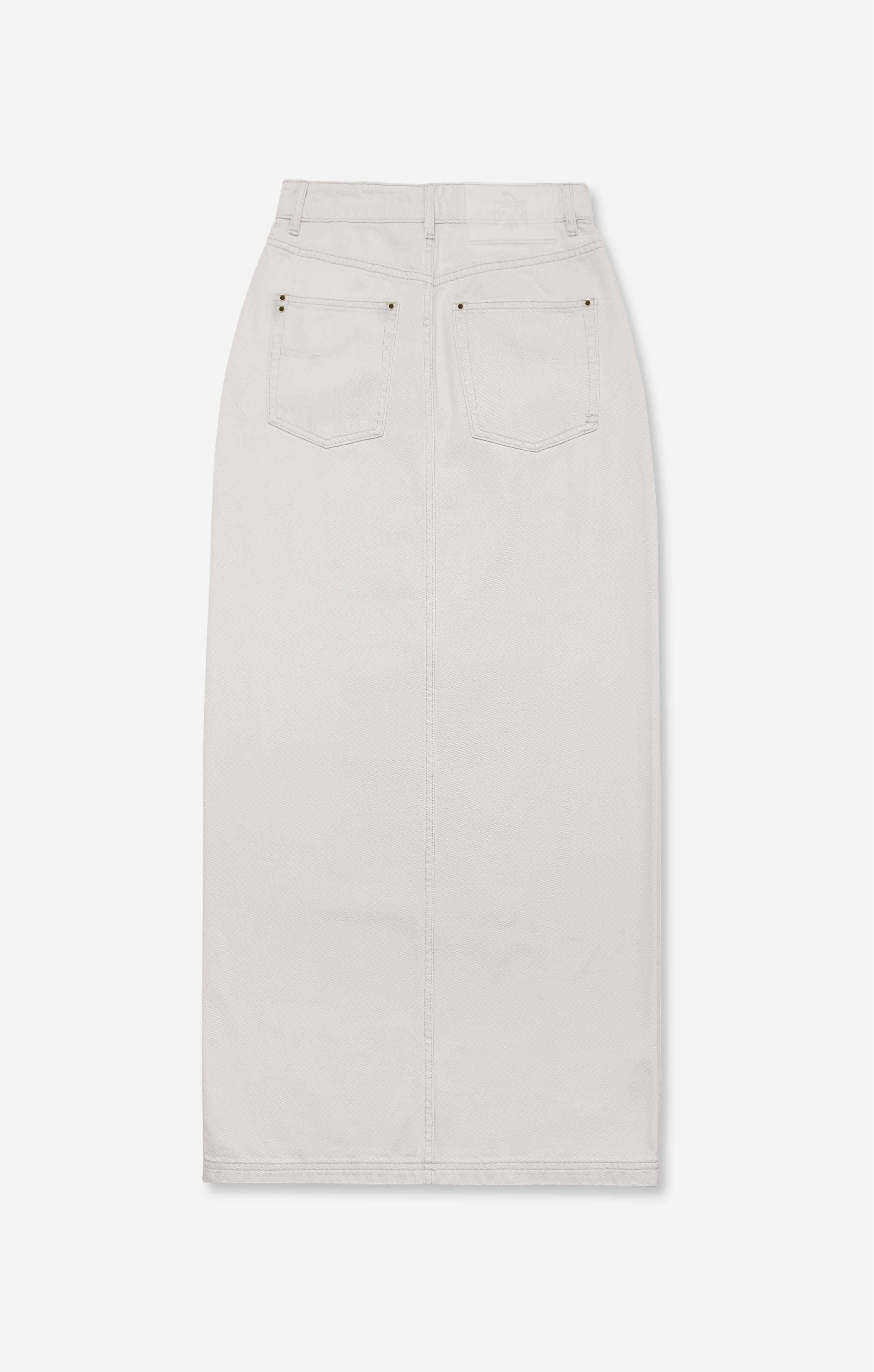 THE DENIM MAXI SKIRT - WASHED STONE - Image 8