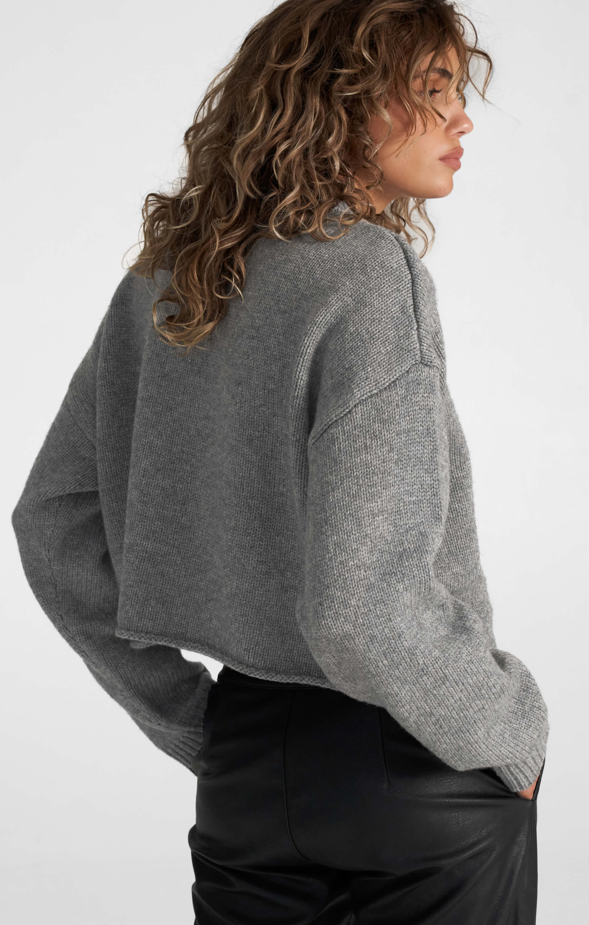 THE HEAVY KNIT - GREY - Image 3