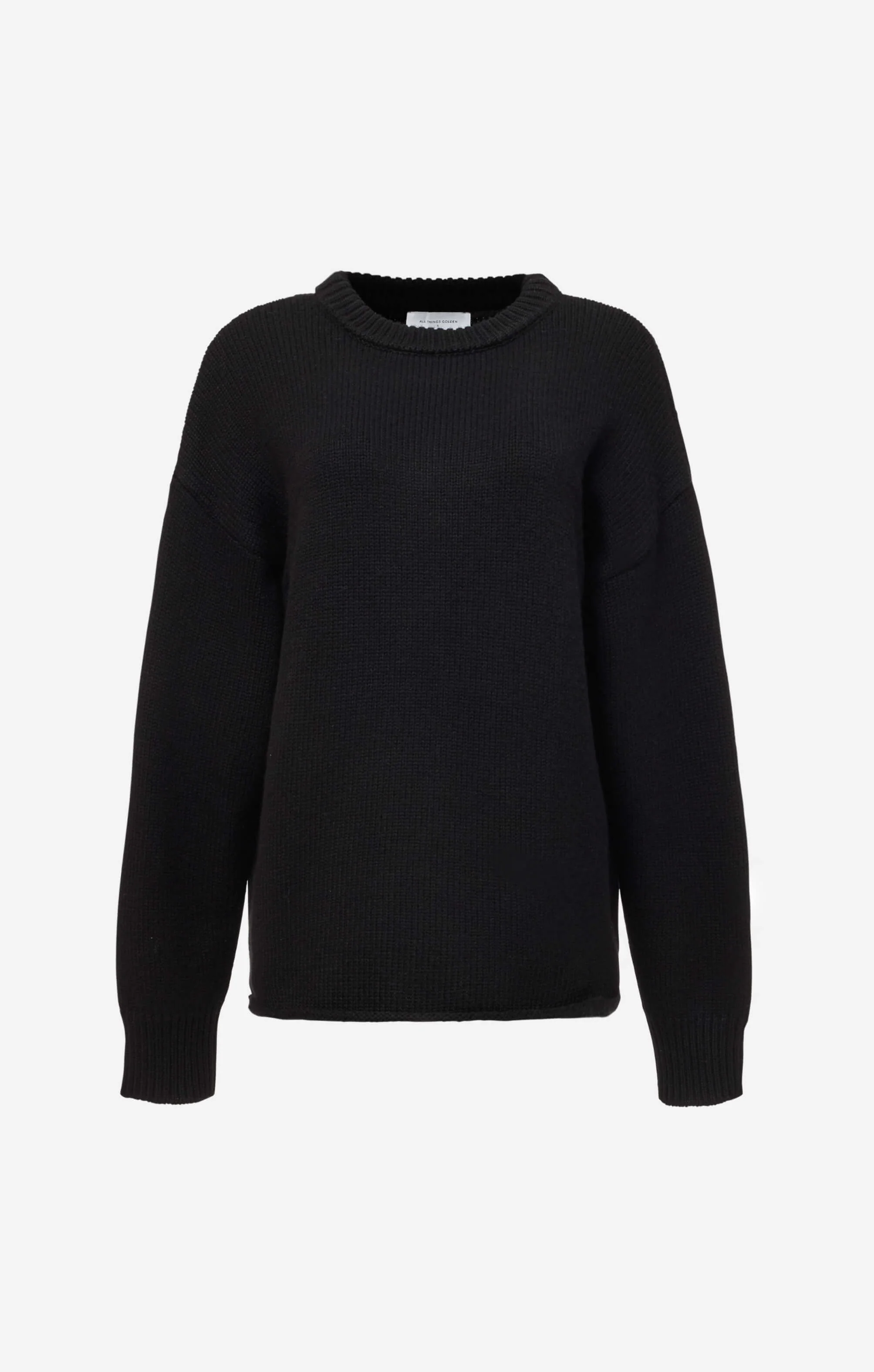 THE HEAVY KNIT LONG - BLACK - Image 6