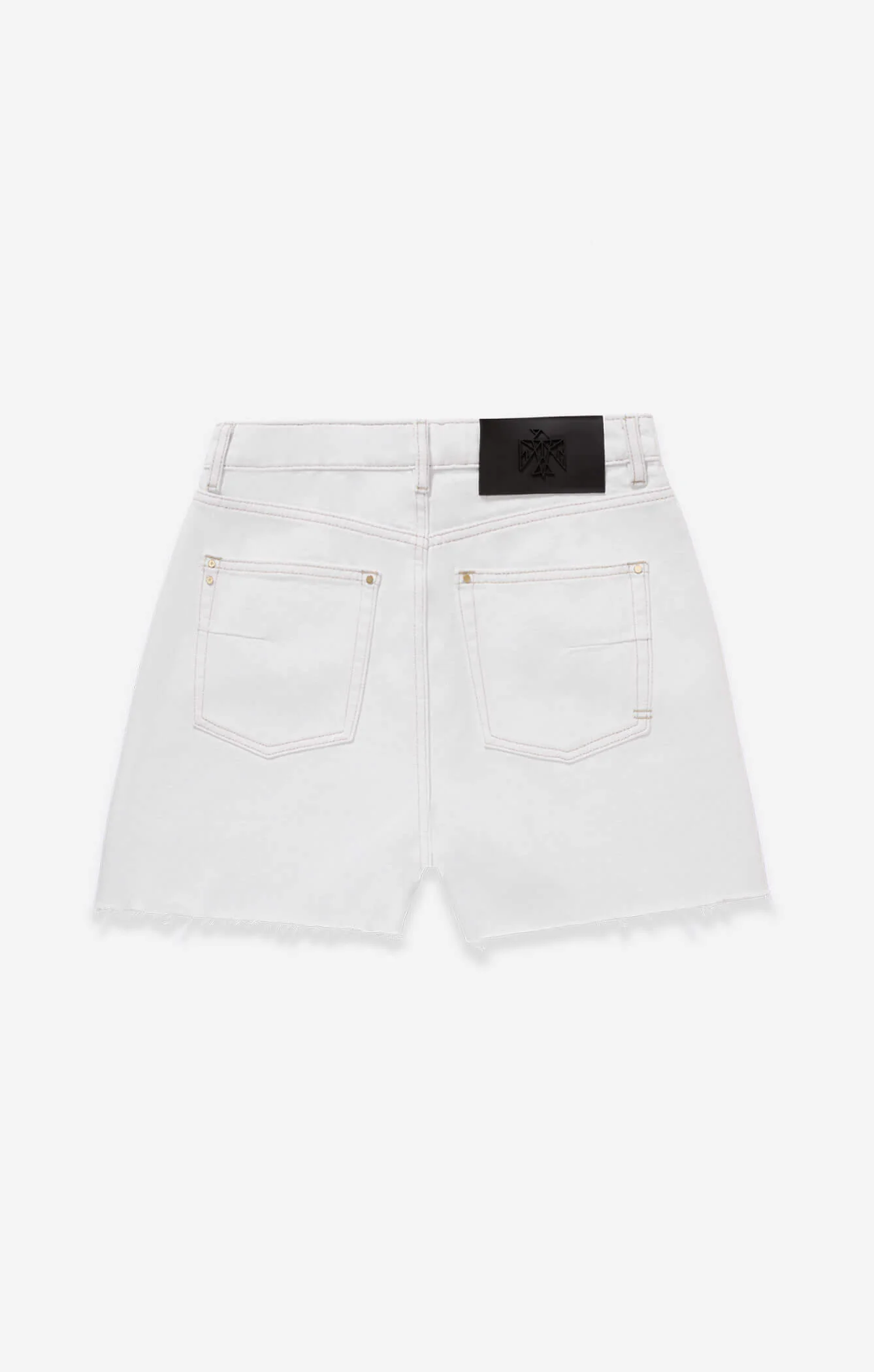 THE HIGH RISE DENIM CUT-OFF SHORT - CRISP WHITE - Image 8