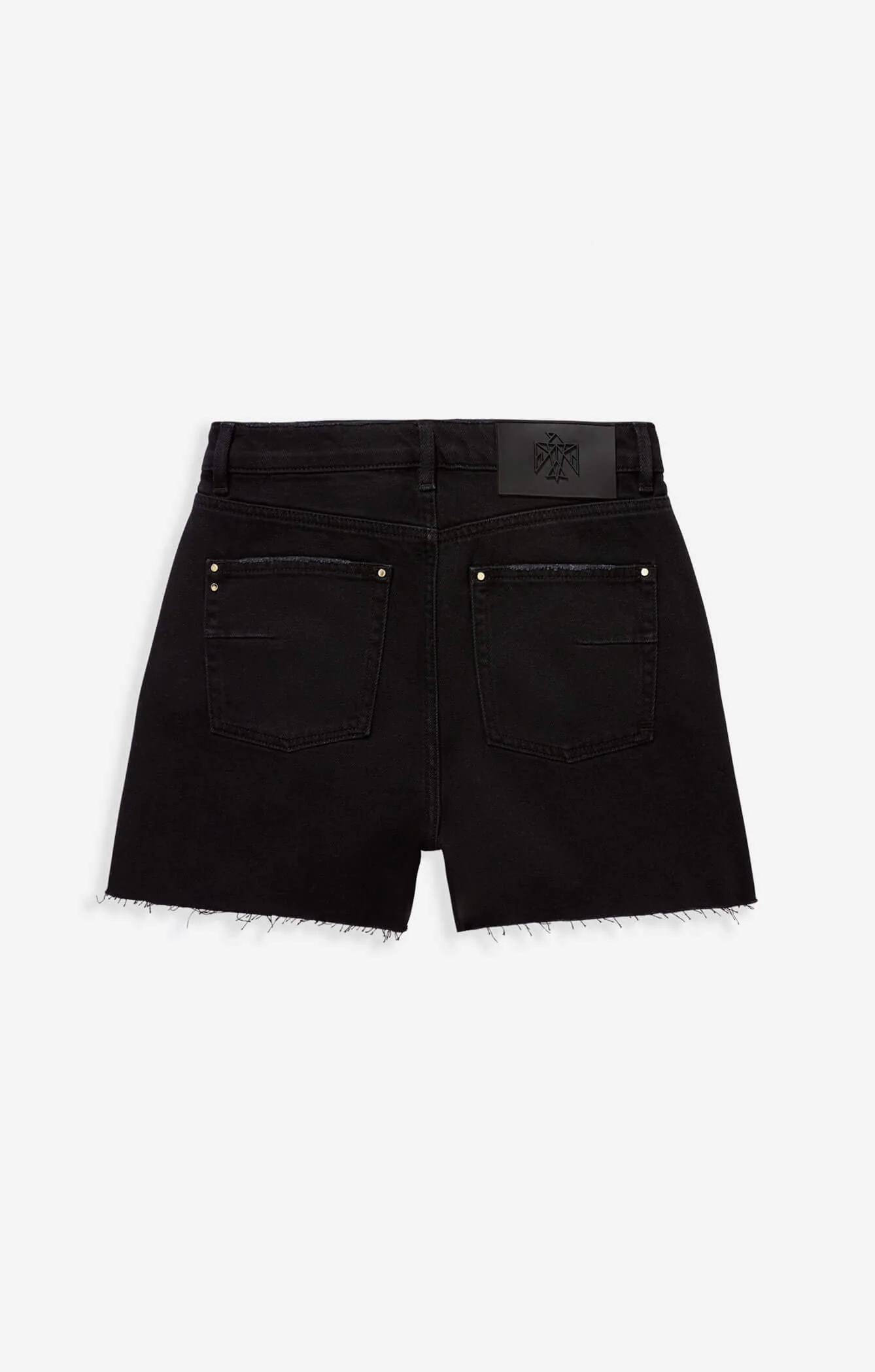 THE HIGH RISE DENIM CUT-OFF SHORT - WASHED BLACK - Image 8