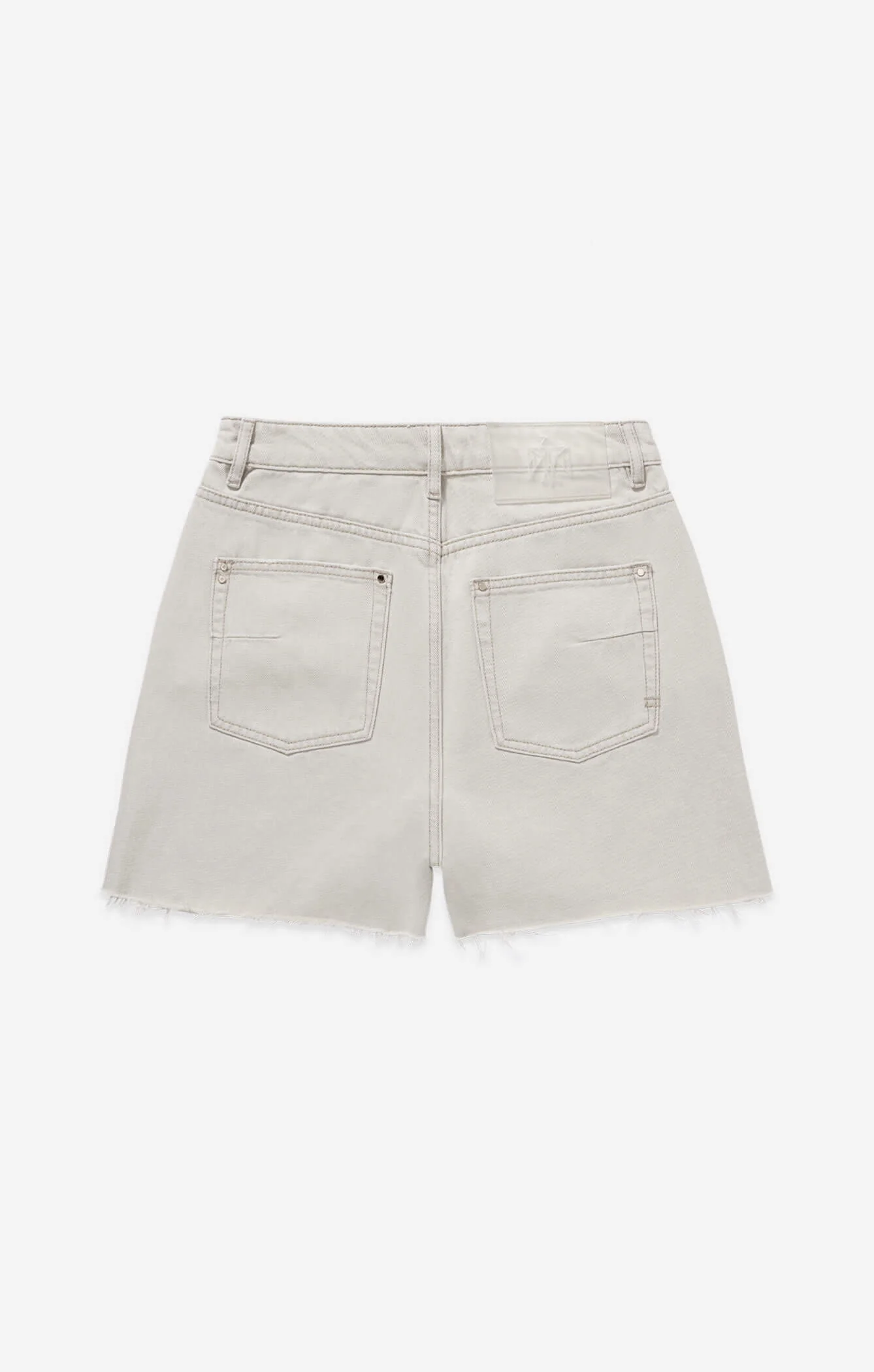 THE HIGH RISE DENIM CUT-OFF SHORT - WASHED STONE - Image 8