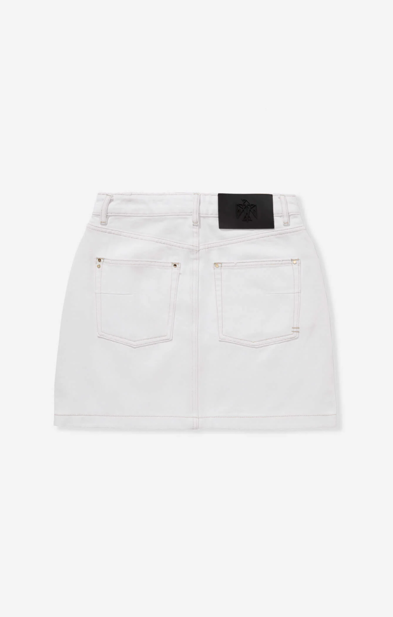 THE HIGH RISE DENIM MINI SKIRT - CRISP WHITE - Image 8