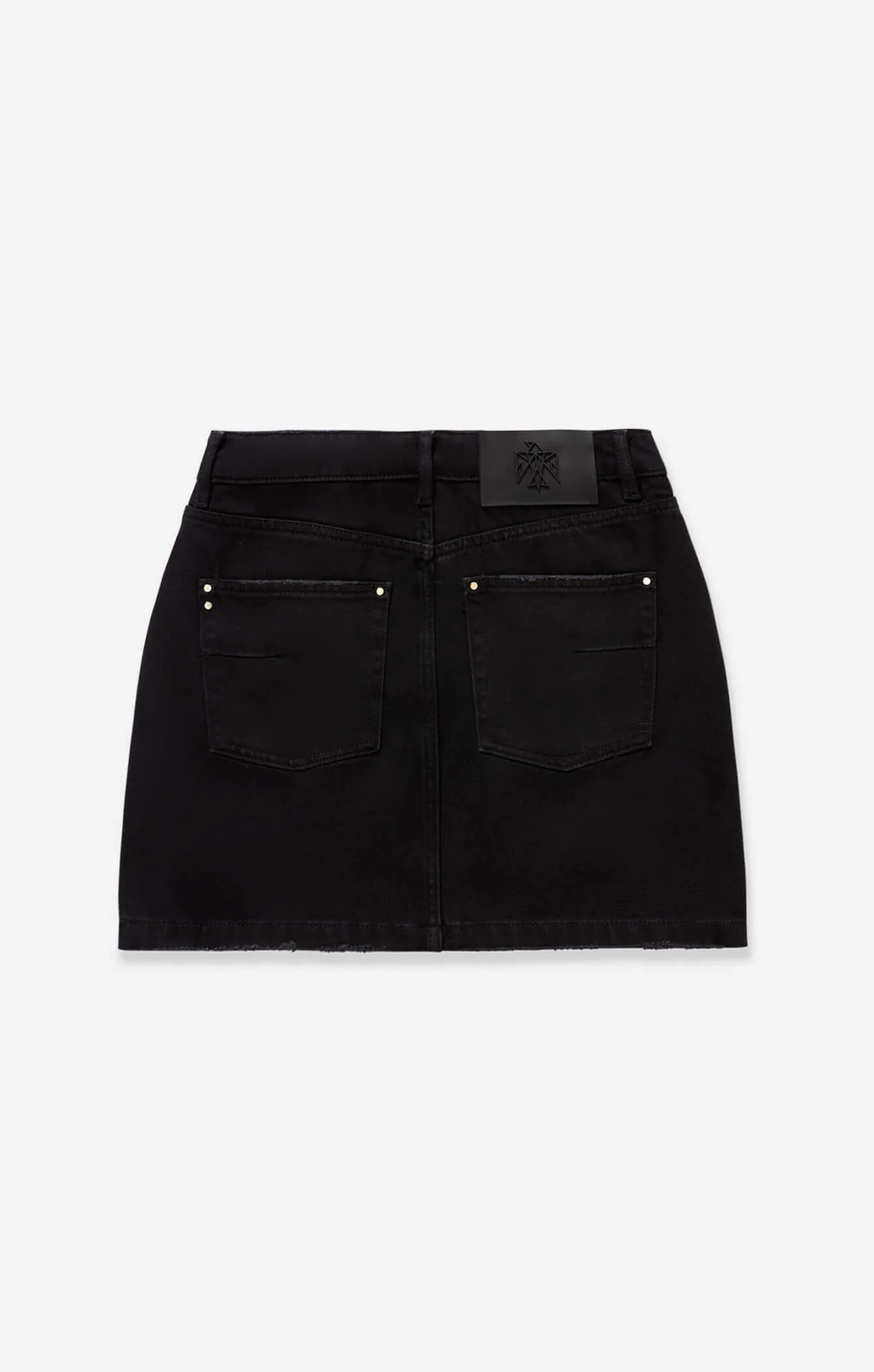 THE HIGH RISE DENIM MINI SKIRT - WASHED BLACK - Image 8