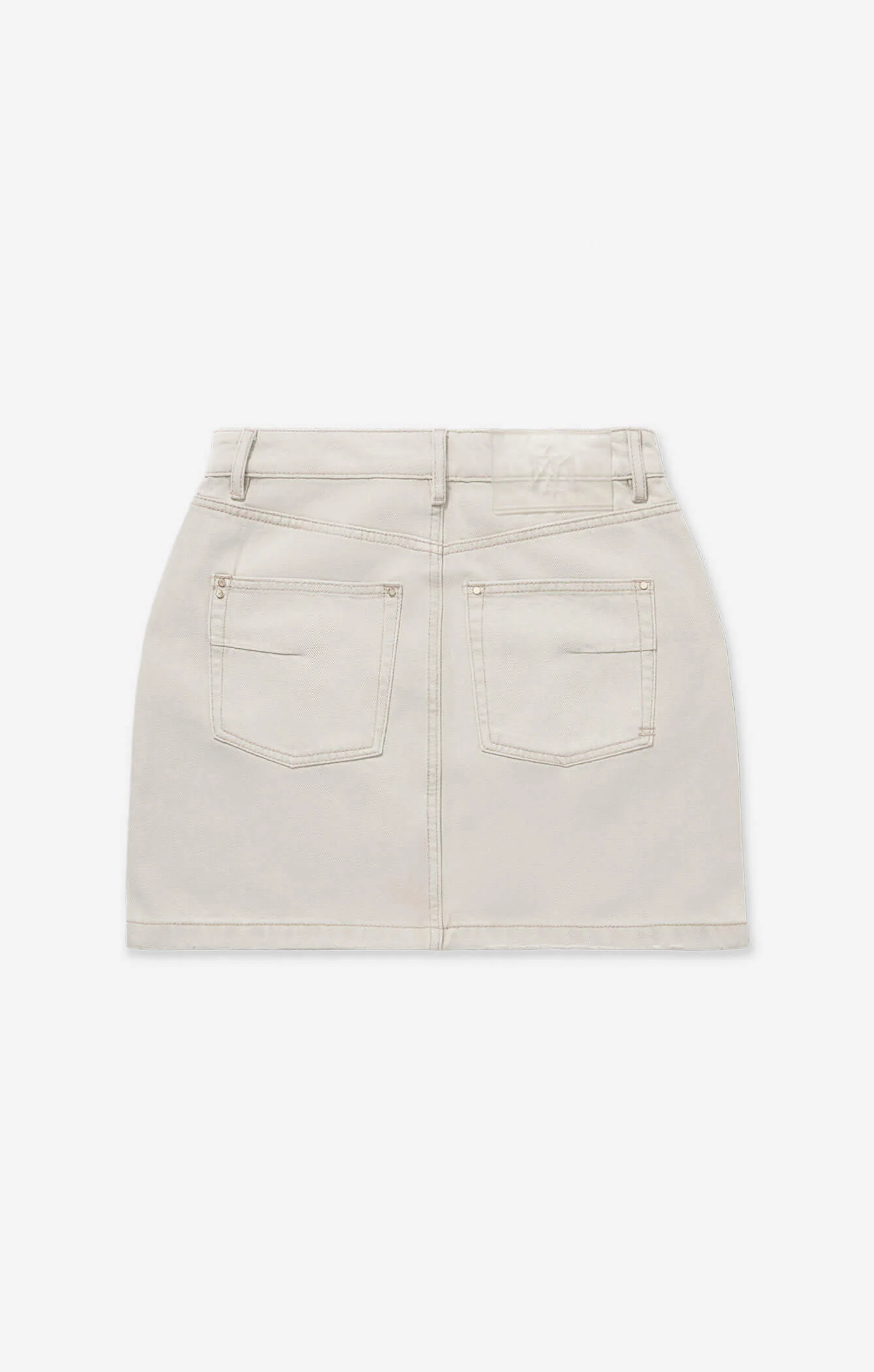 THE HIGH RISE DENIM MINI SKIRT - WASHED STONE - Image 8