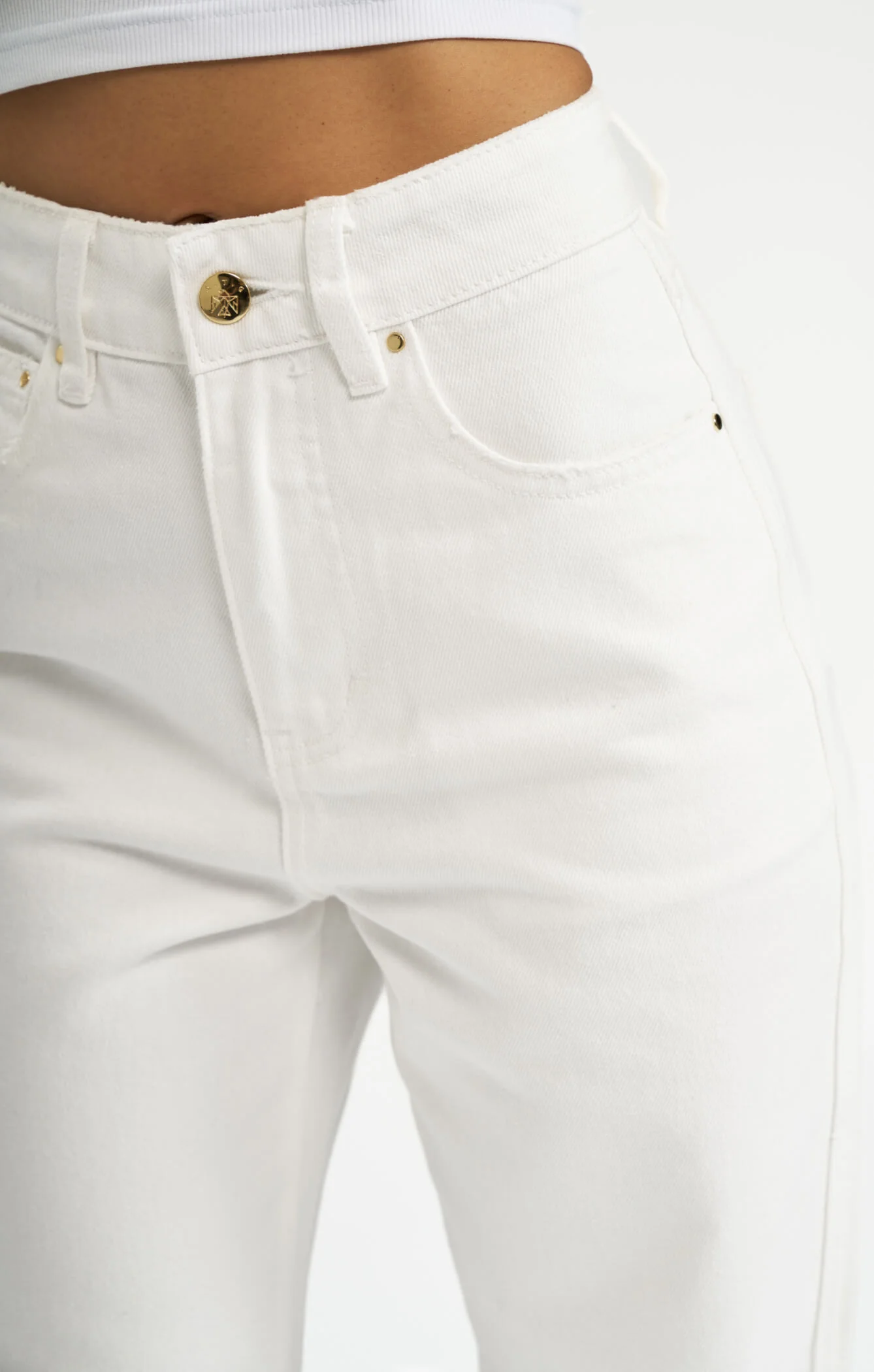 THE HIGH RISE STRAIGHT LEG JEAN - CHALK - Image 5