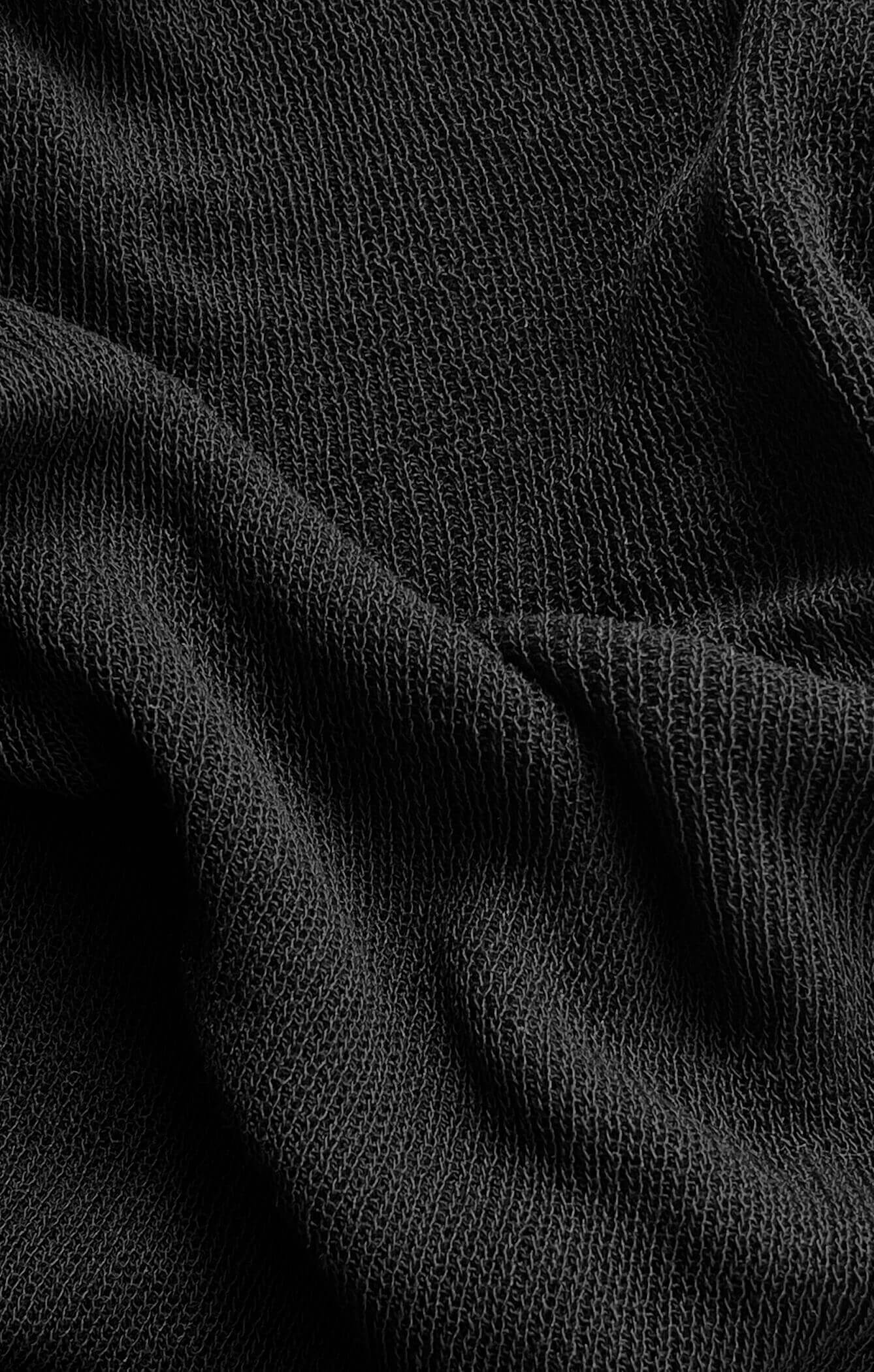 THE KNITTED LONG SLEEVE DRESS - BLACK - Image 7