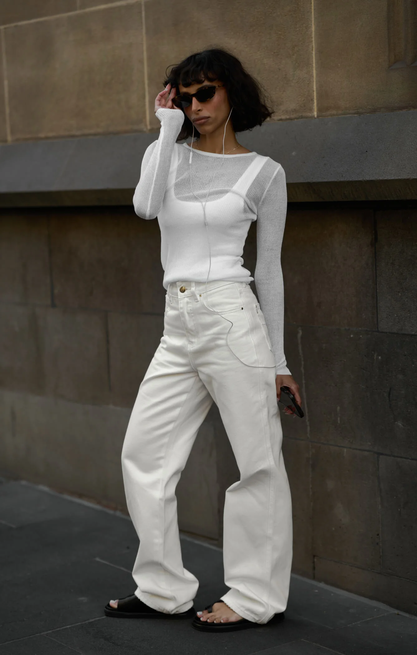 THE KNITTED LONG SLEEVE - WHITE - Image 3