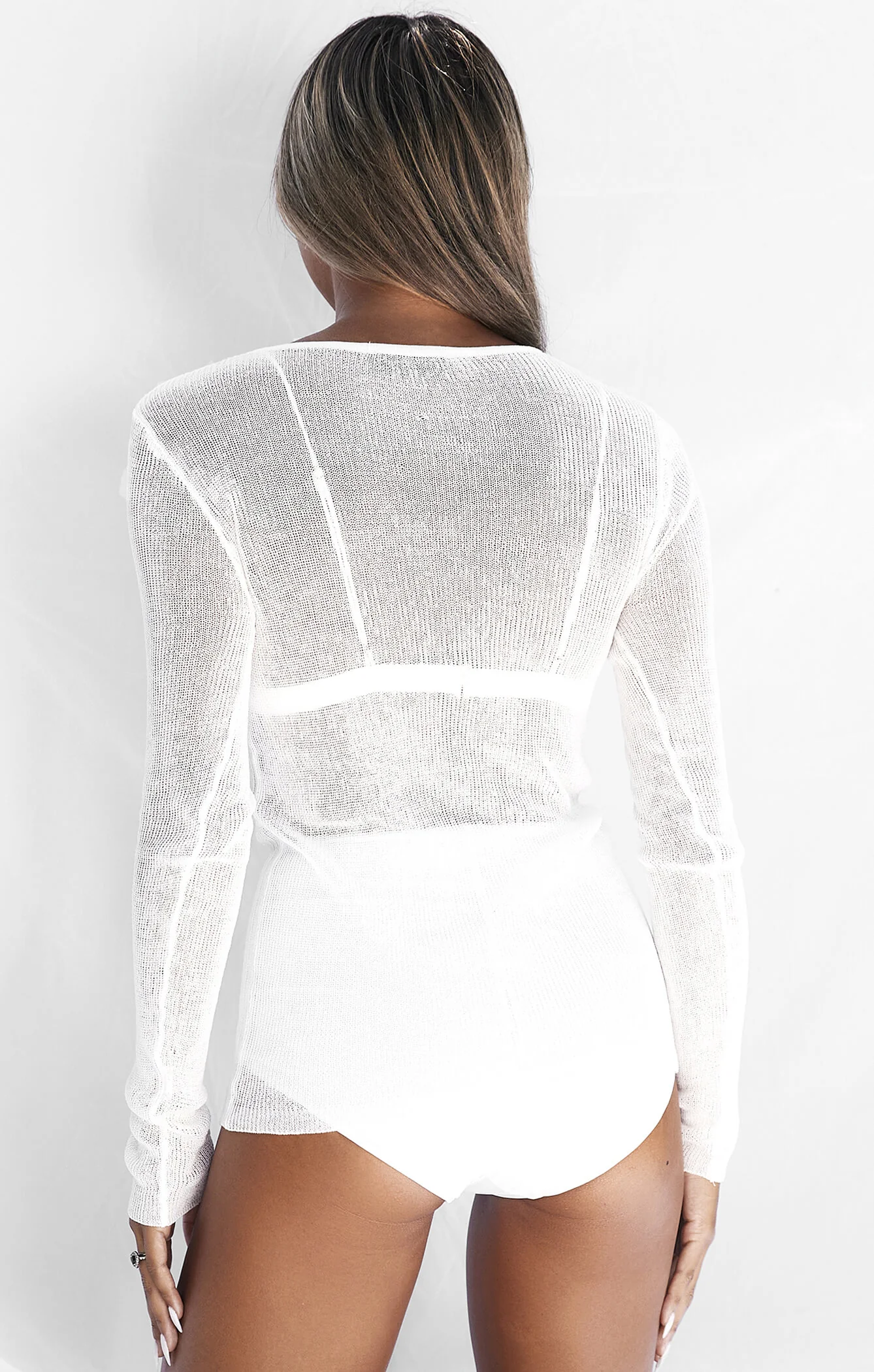 THE KNITTED LONG SLEEVE - WHITE - Image 6