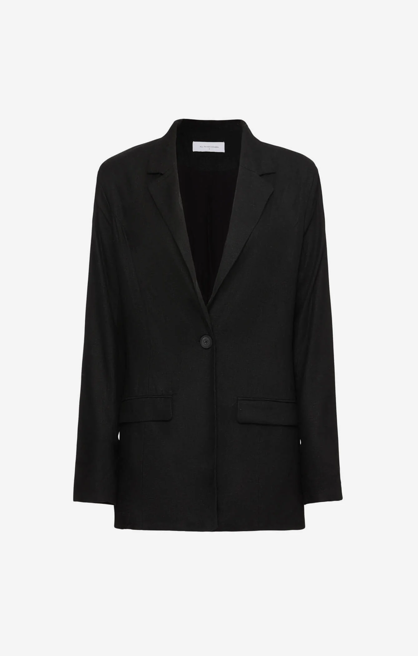 THE LINEN CLASSIC BLAZER - BLACK - Image 10
