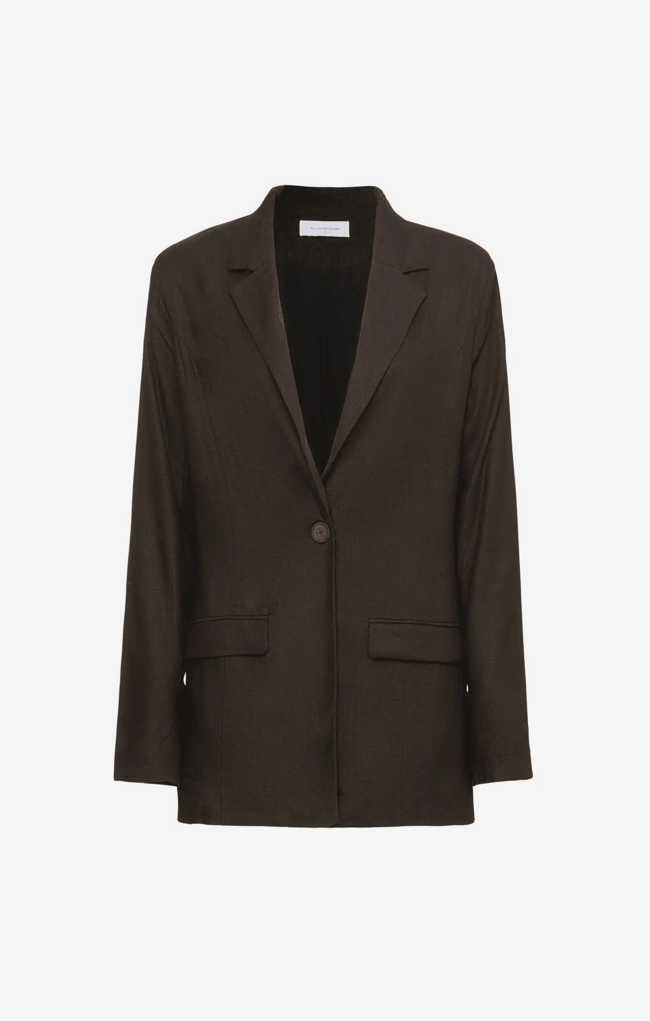THE LINEN CLASSIC BLAZER - ESPRESSO - Image 10
