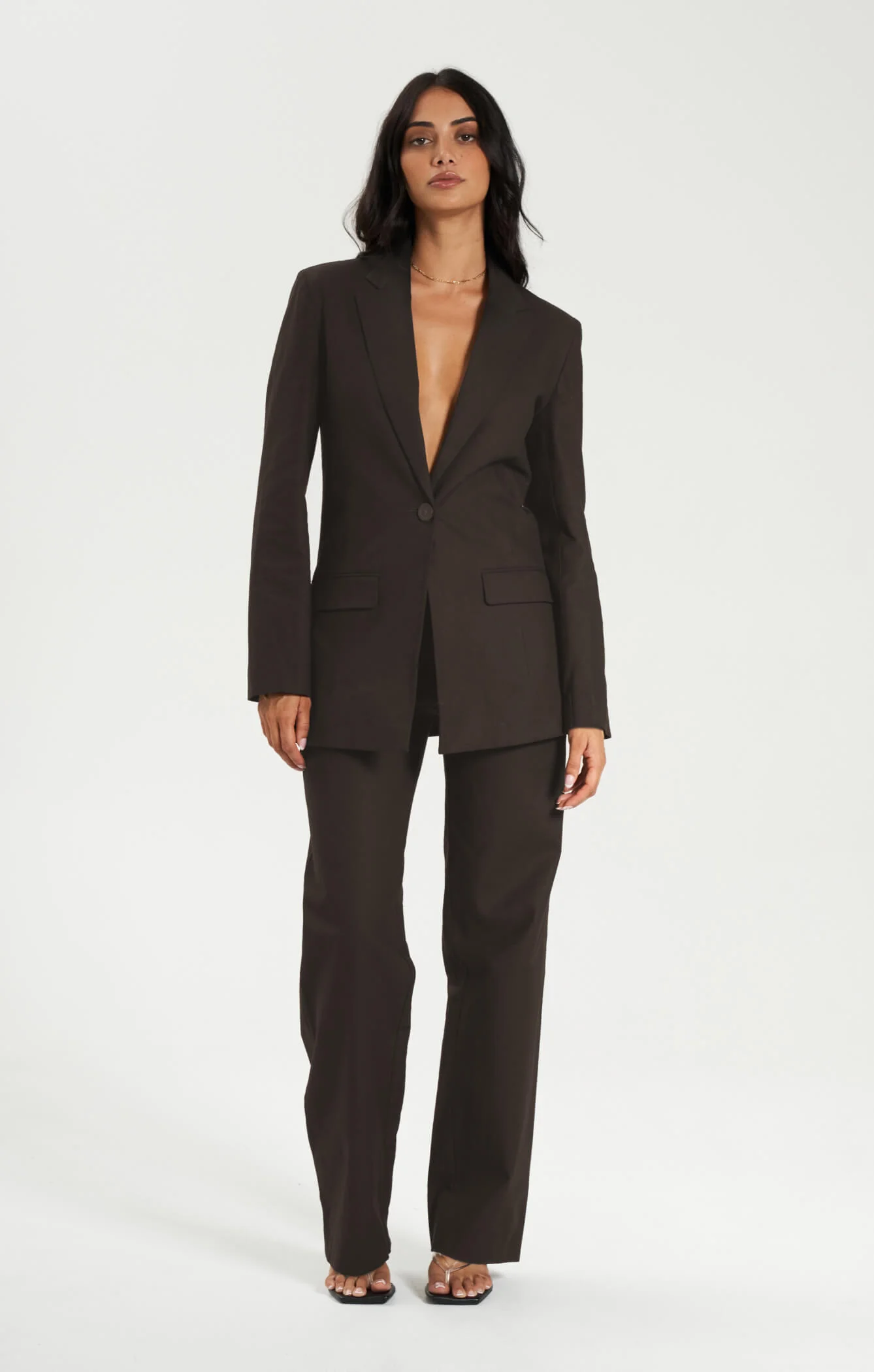 THE LINEN CLASSIC BLAZER - ESPRESSO - Image 8