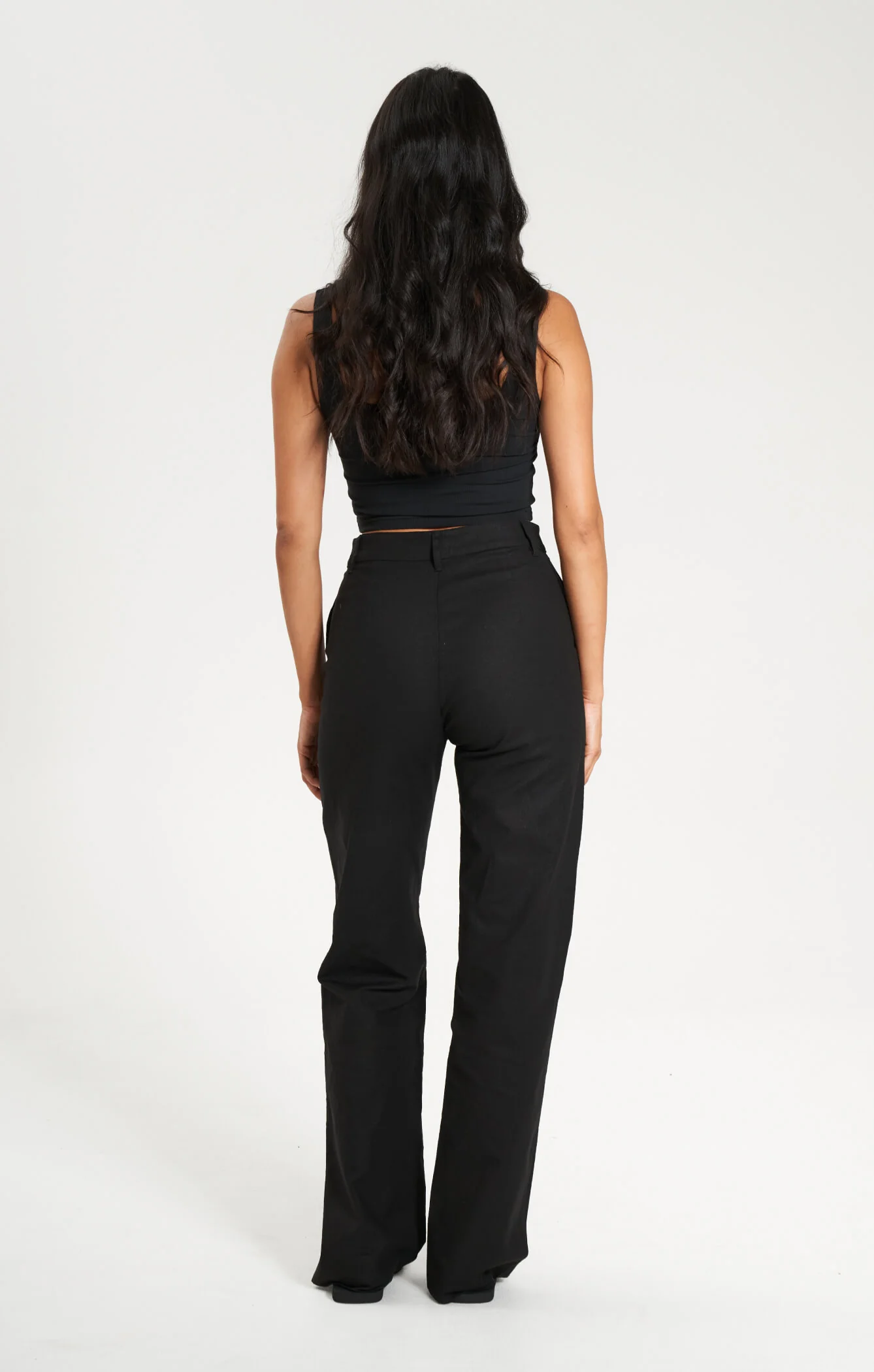 THE LINEN CLASSIC PANT - BLACK - Image 4