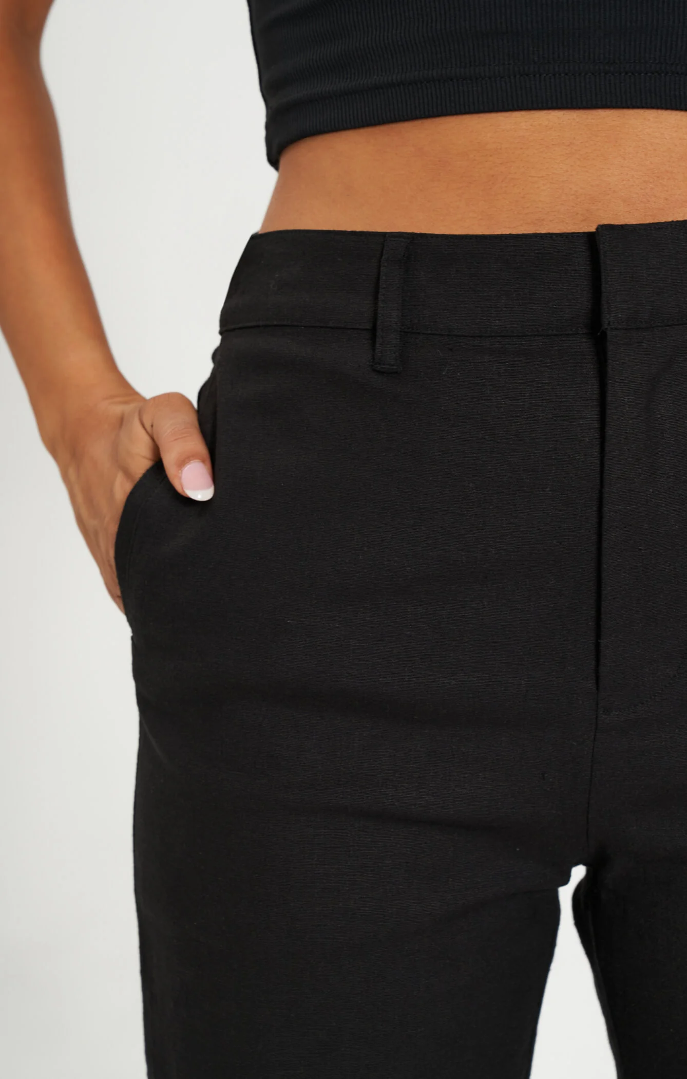 THE LINEN CLASSIC PANT - BLACK - Image 5