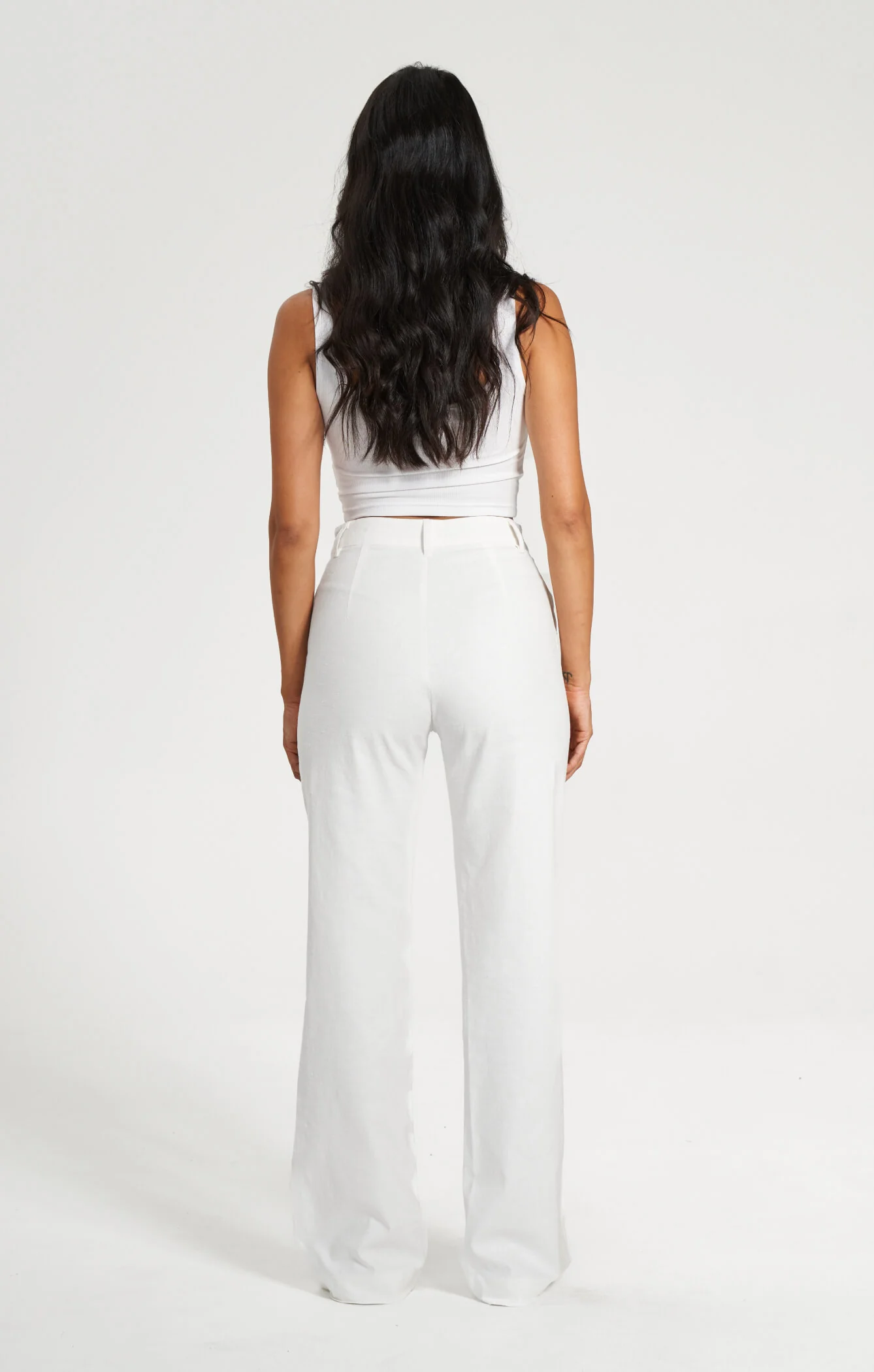 THE LINEN CLASSIC PANT - WHITE - Image 4