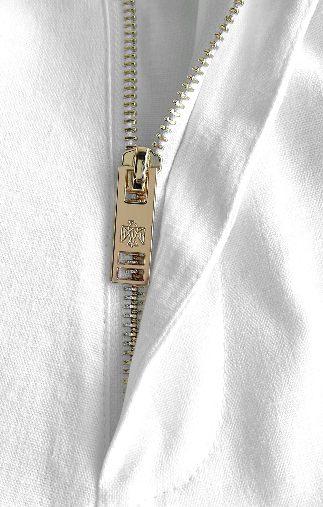 THE LINEN LOW RISE MINI SKIRT - WHITE - Image 7