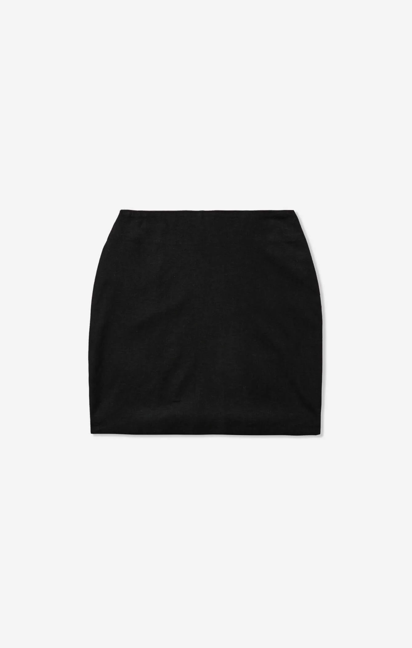 THE LINEN MINI SKIRT - BLACK - Image 7