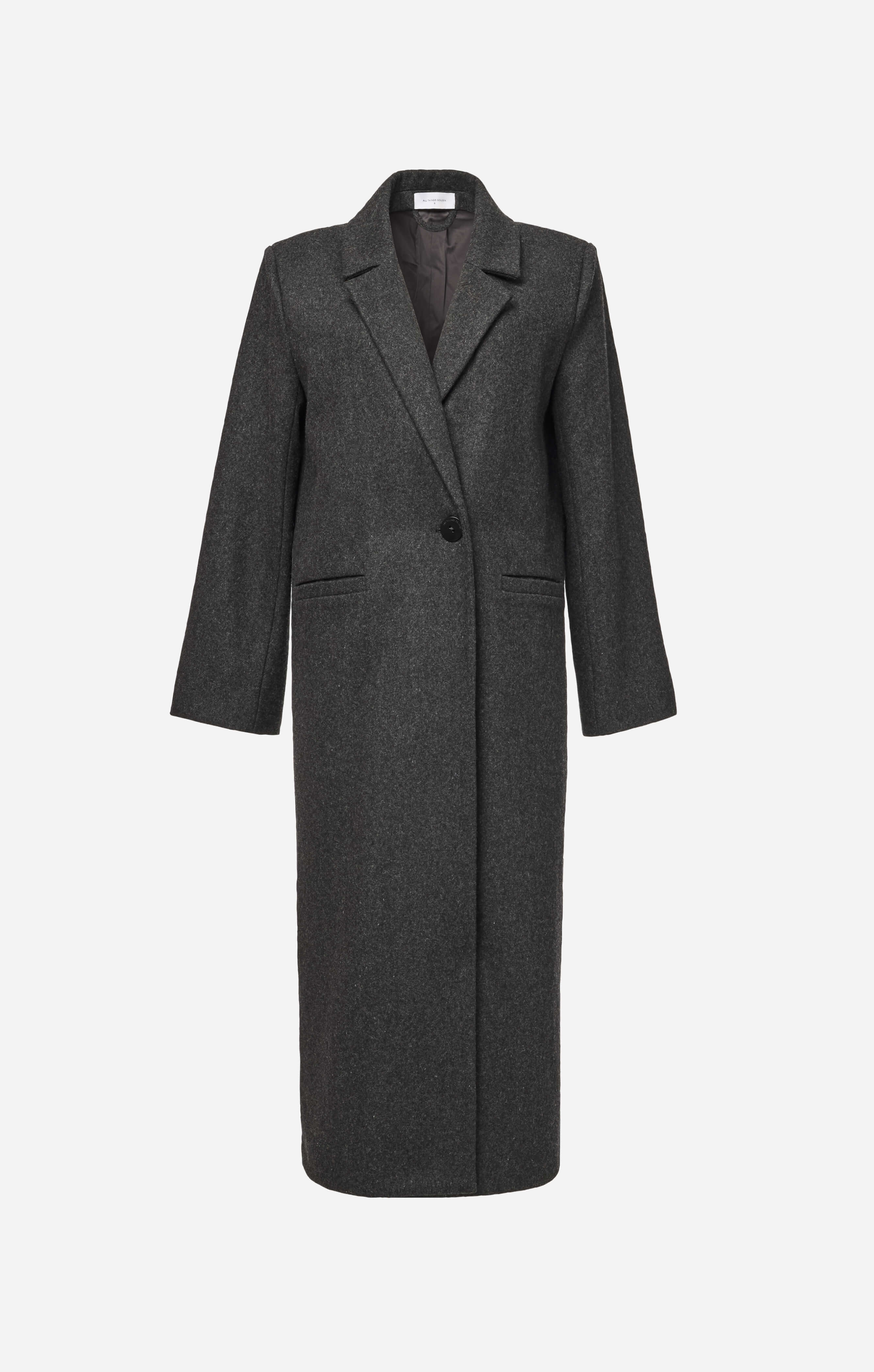 THE LONGLINE CLASSIC COAT - CHARCOAL - Image 8