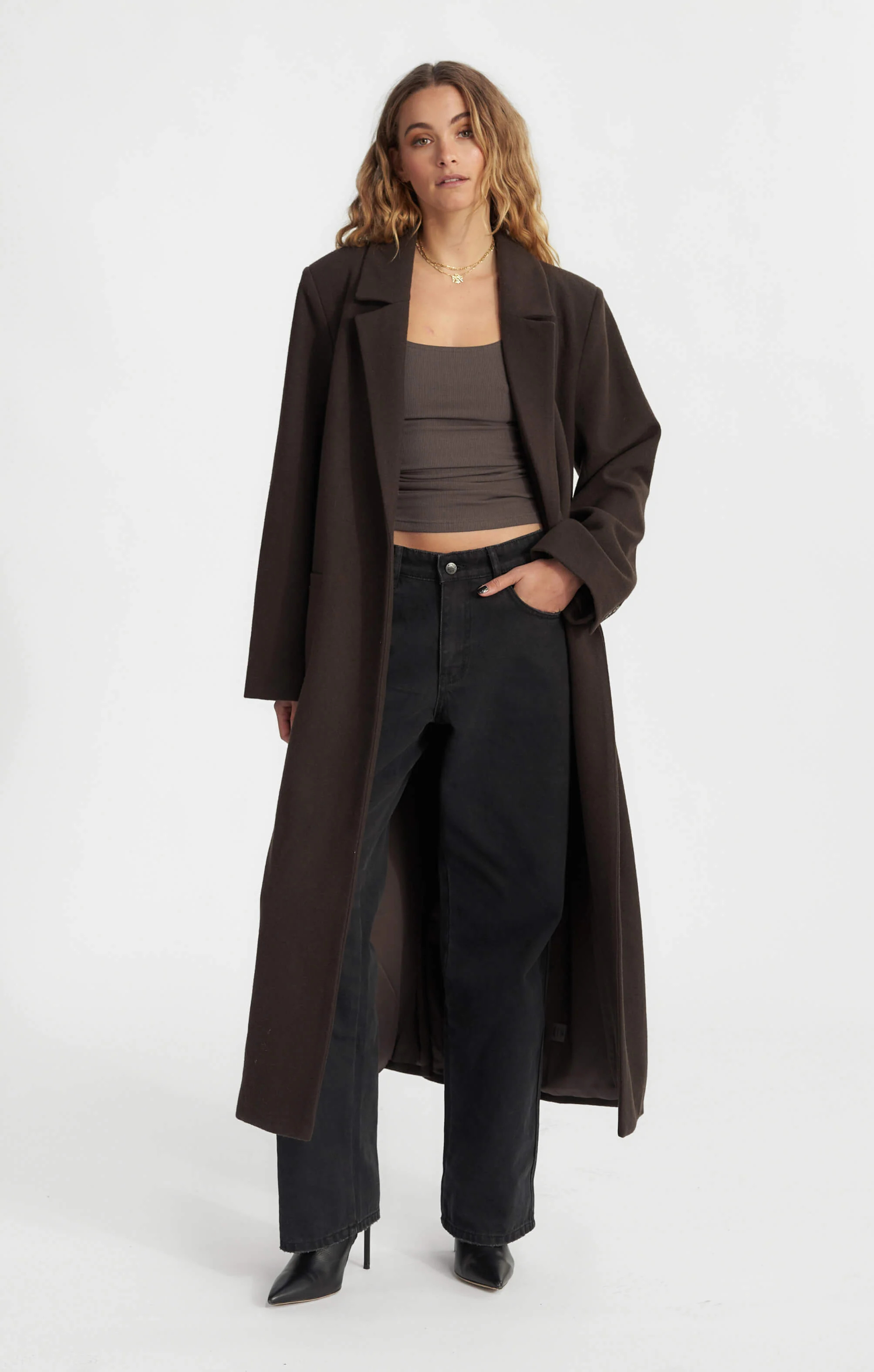 THE LONGLINE CLASSIC COAT - ESPRESSO - Image 3