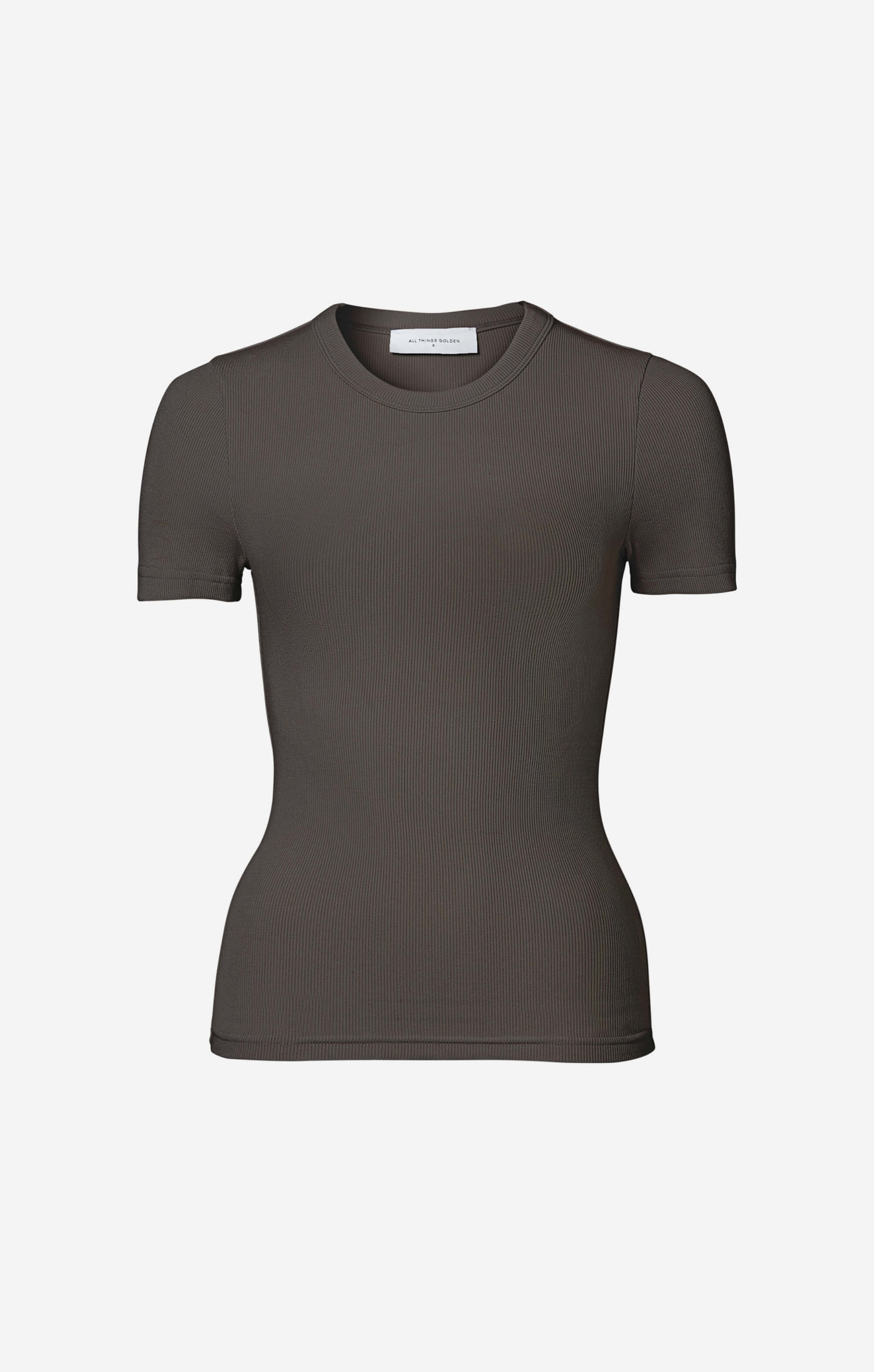 THE LUXE RIB BABY TEE - ESPRESSO - Image 6