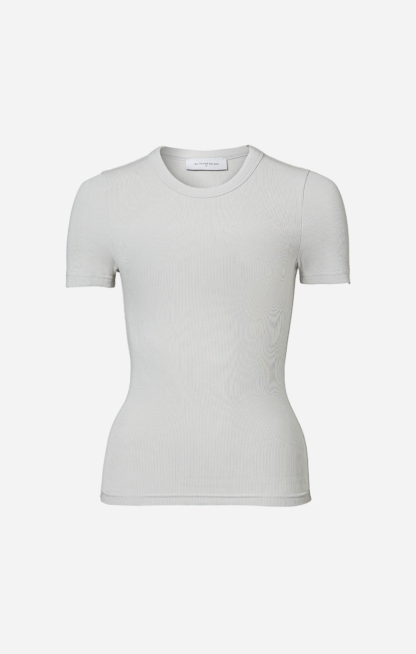 THE LUXE RIB BABY TEE - STONE - Image 7