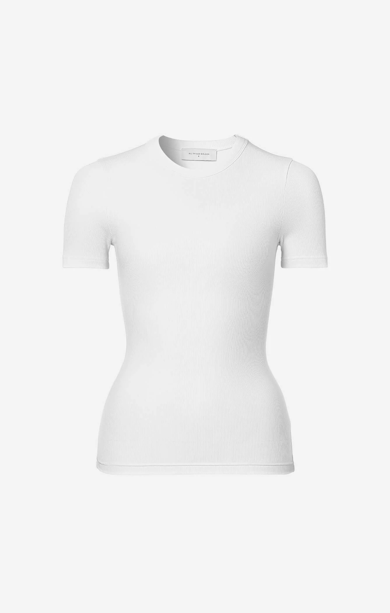 THE LUXE RIB BABY TEE - WHITE - Image 9