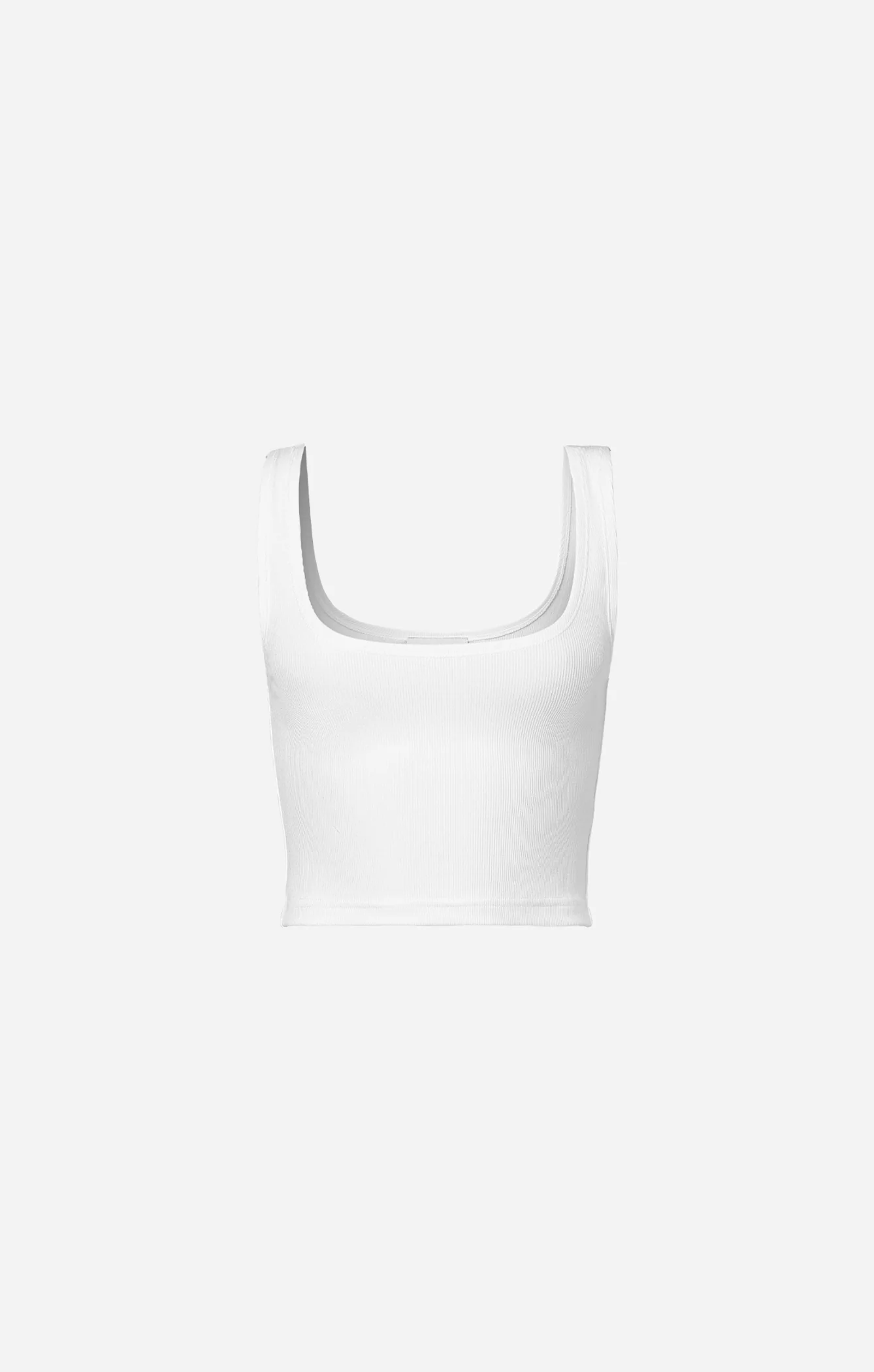 THE LUXE RIB CROP - WHITE - Image 9