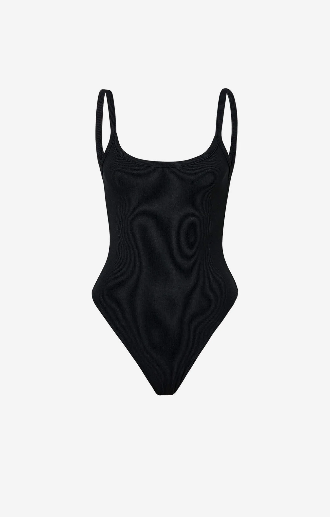 THE LUXE RIB LOW BACK BODYSUIT - BLACK - Image 8