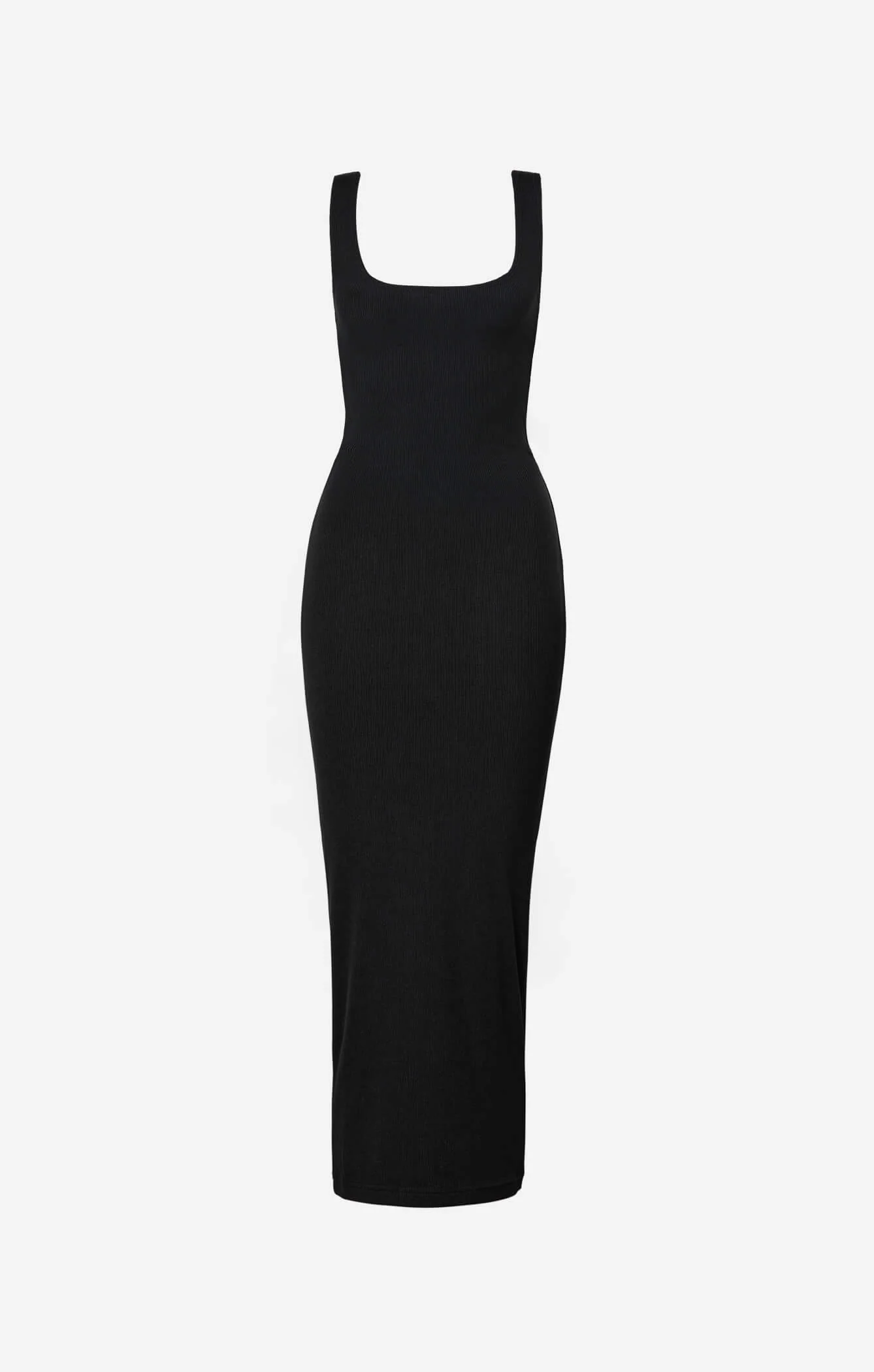 THE LUXE RIB MAXI DRESS - BLACK - Image 9