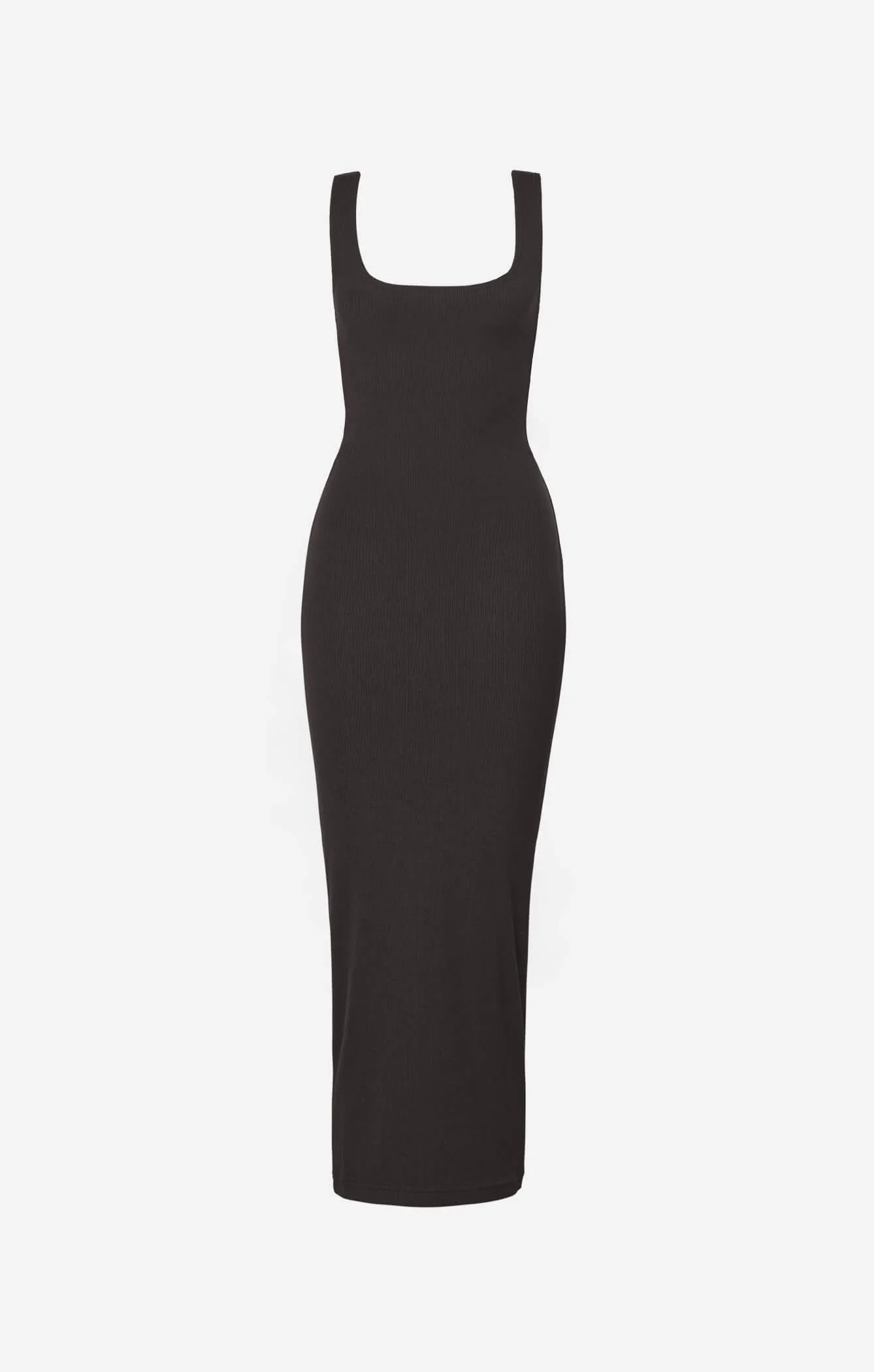 THE LUXE RIB MAXI DRESS - ESPRESSO - Image 5