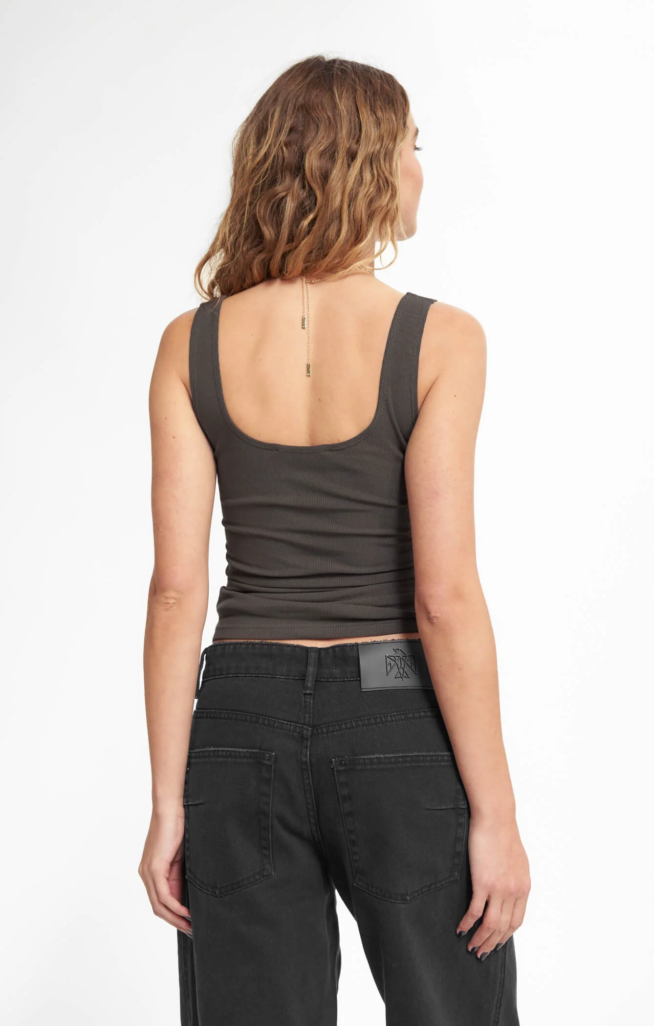 THE LUXE RIB TANK - ESPRESSO - Image 7