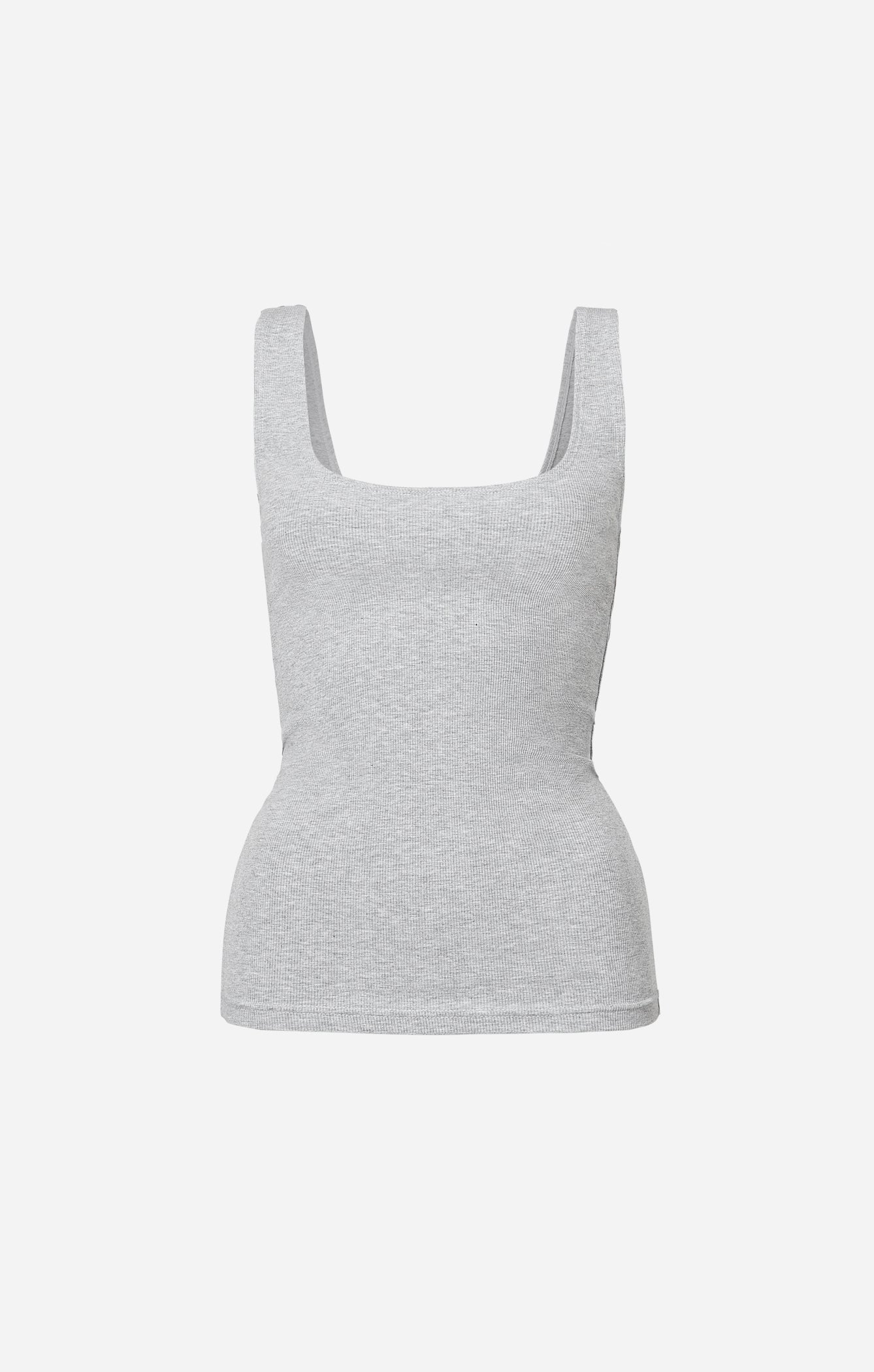 THE LUXE RIB TANK - MID GREY - Image 6